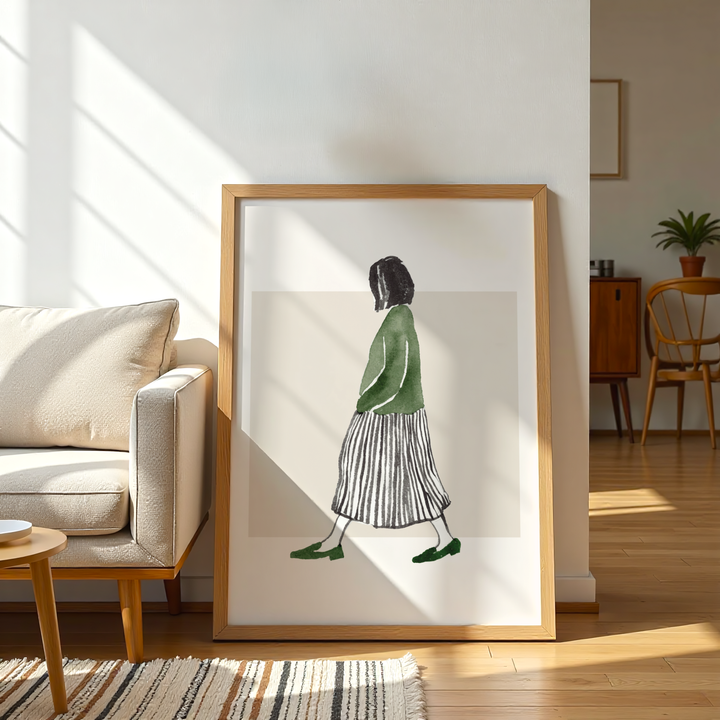 Abstract fashion-inspired canvas wall art for modern interiors