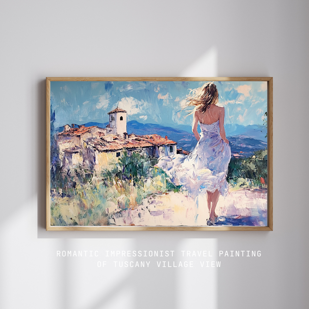 Whispers of Europe – Romantic Village View Painting