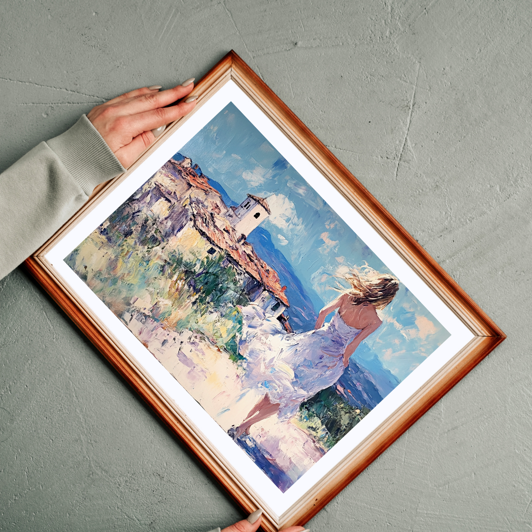 Whispers of Europe – Romantic Village View Painting