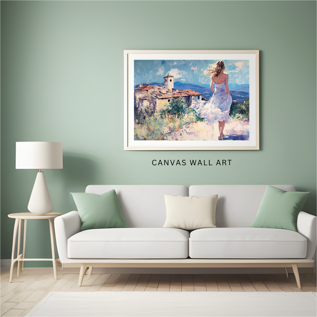 Whispers of Europe – Romantic Village View Painting