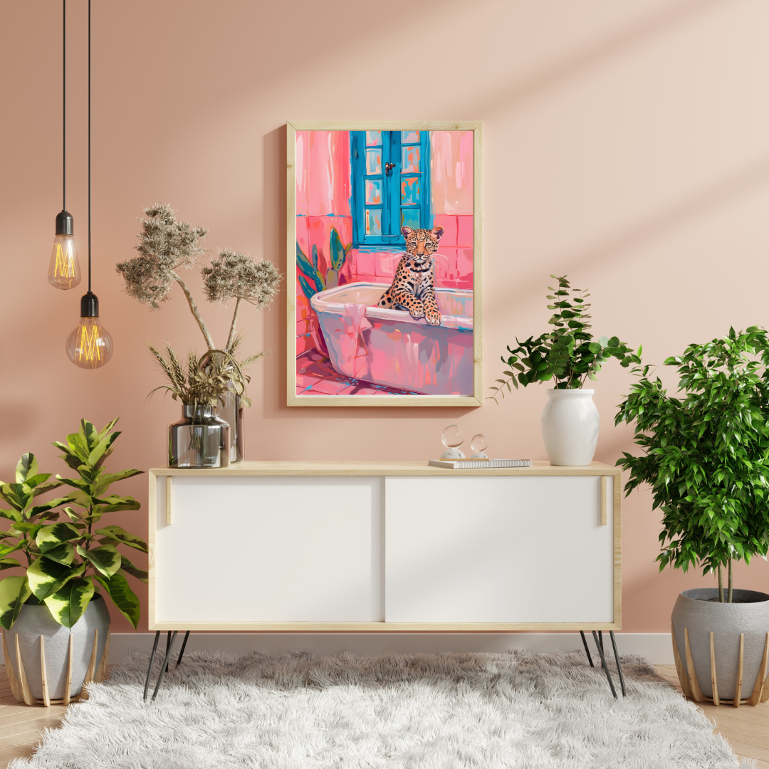 Wild Soak – Leopard Bathtub Wall Art