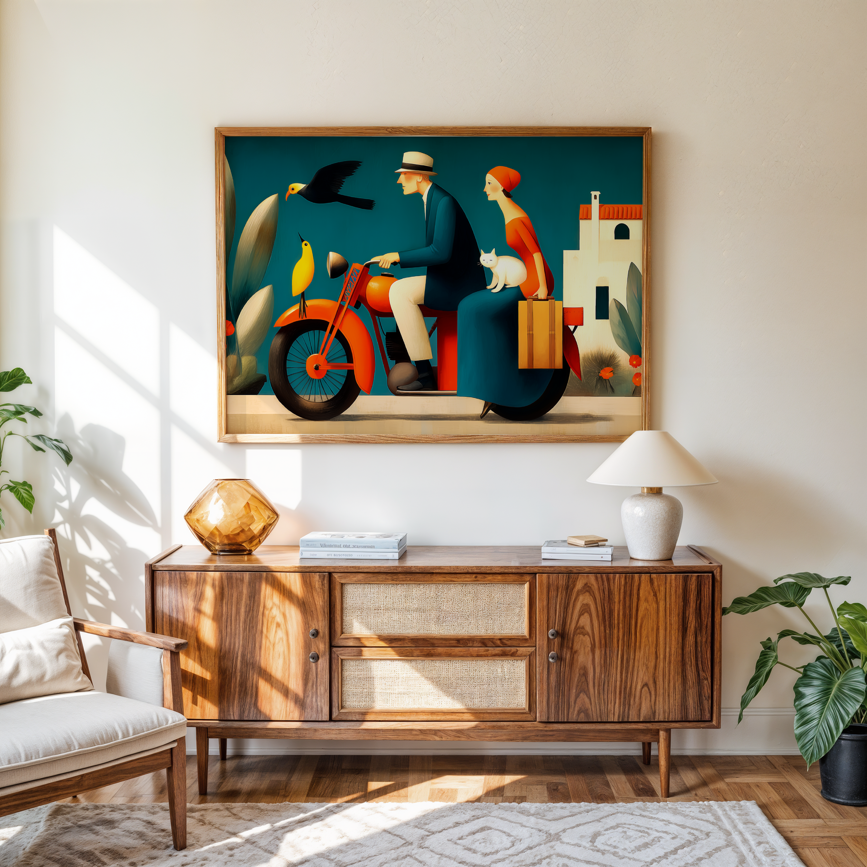 The Joyful Journey – Modern Travel Canvas Wall Art