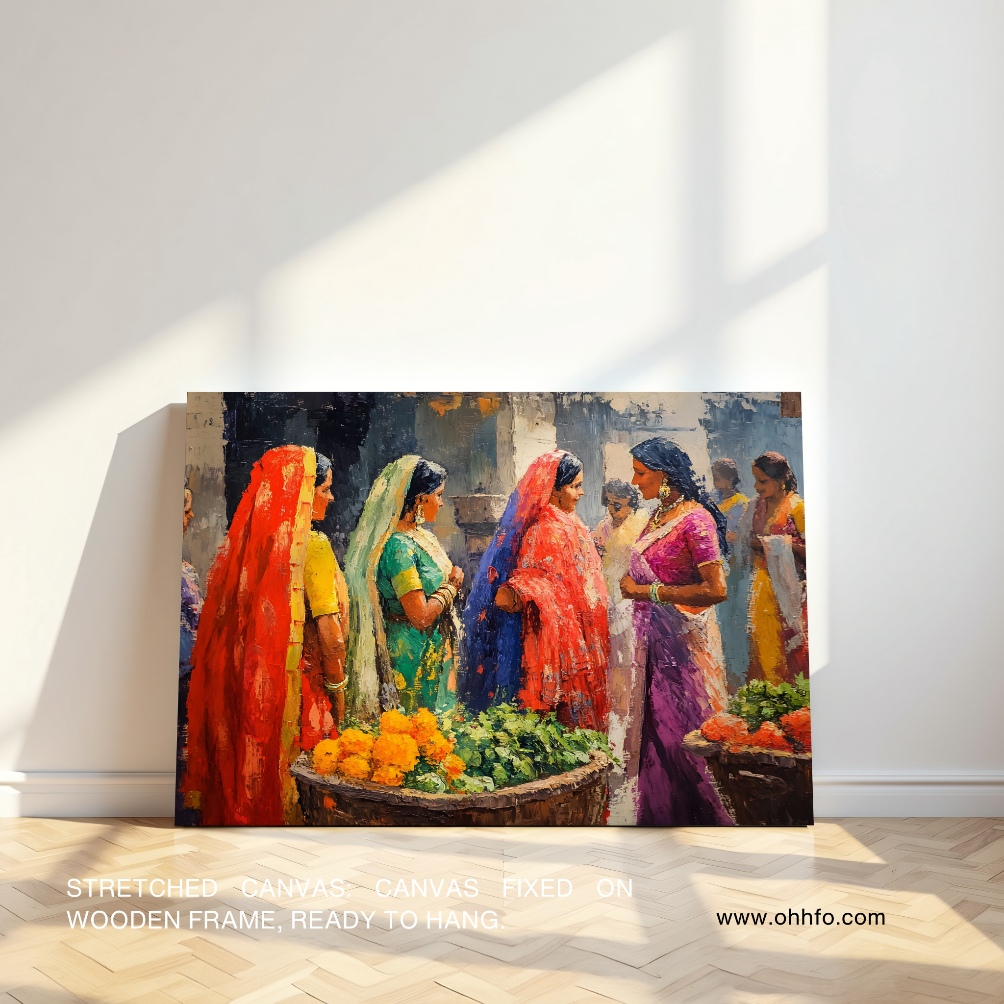 Indian Village Women Market Painting