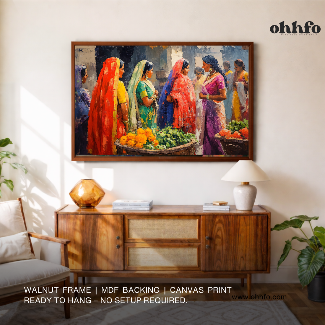Indian Village Women Market Painting