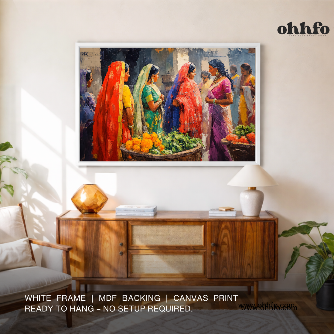 Indian Village Women Market Painting