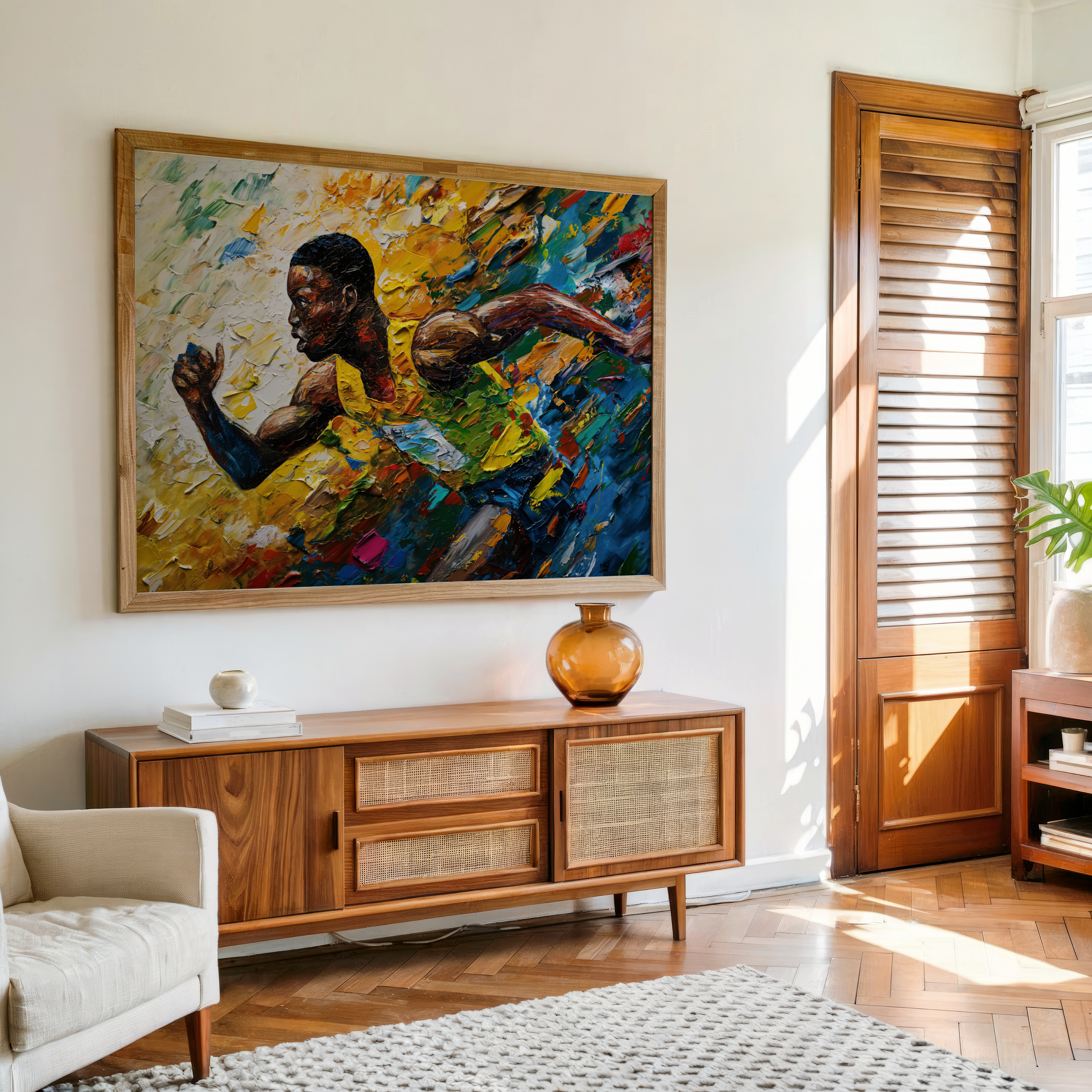 The Sprint – Abstract Running Canvas Art