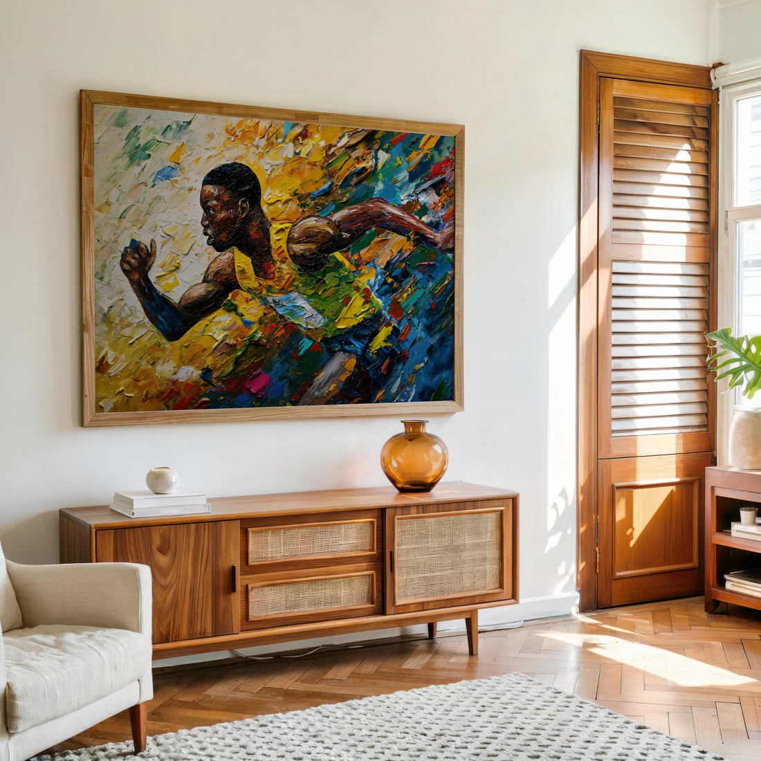 The Sprint – Abstract Running Canvas Art