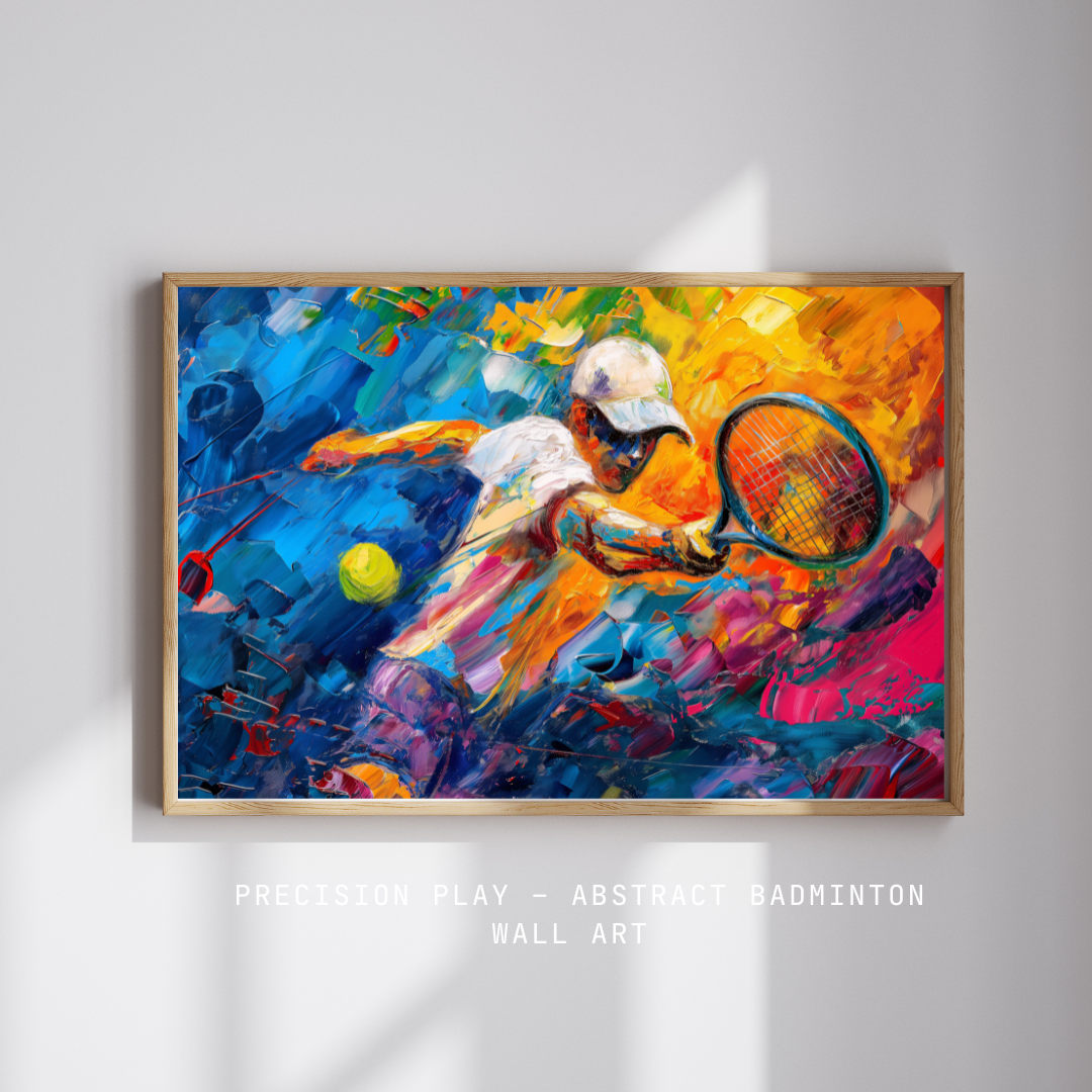 Precision Play – Abstract Badminton Wall Art