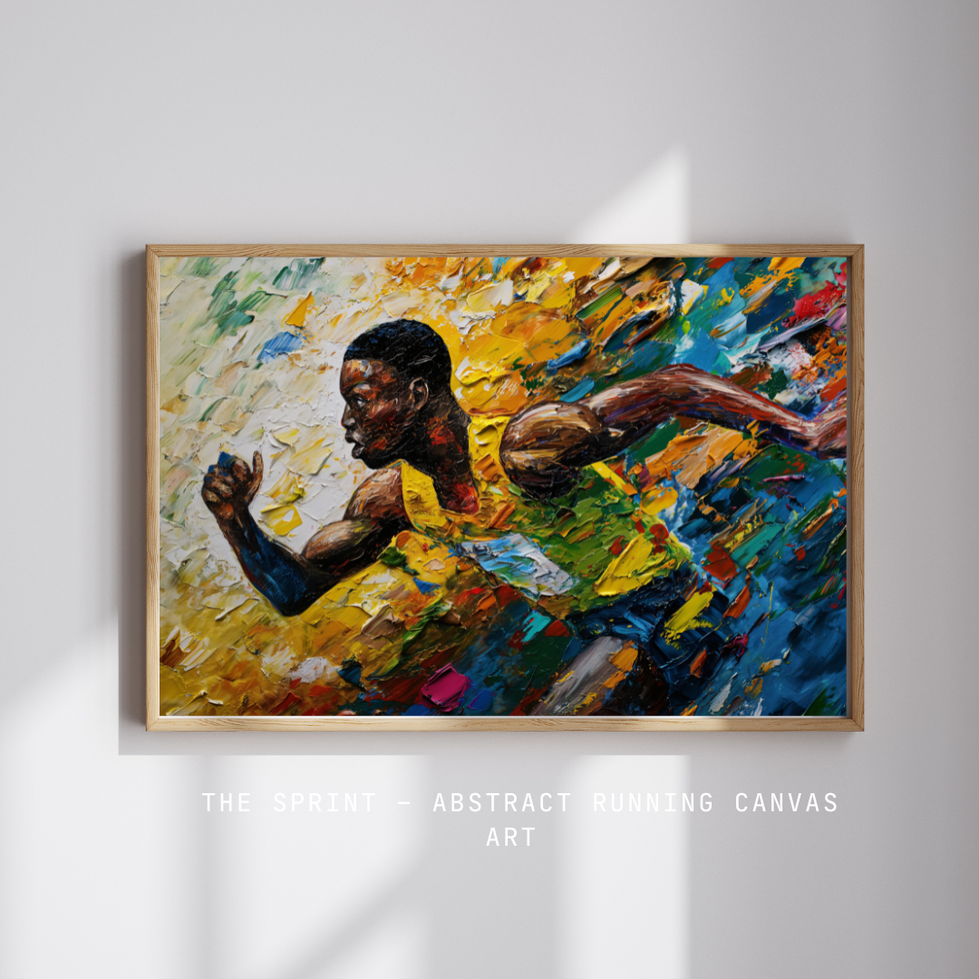 The Sprint – Abstract Running Canvas Art