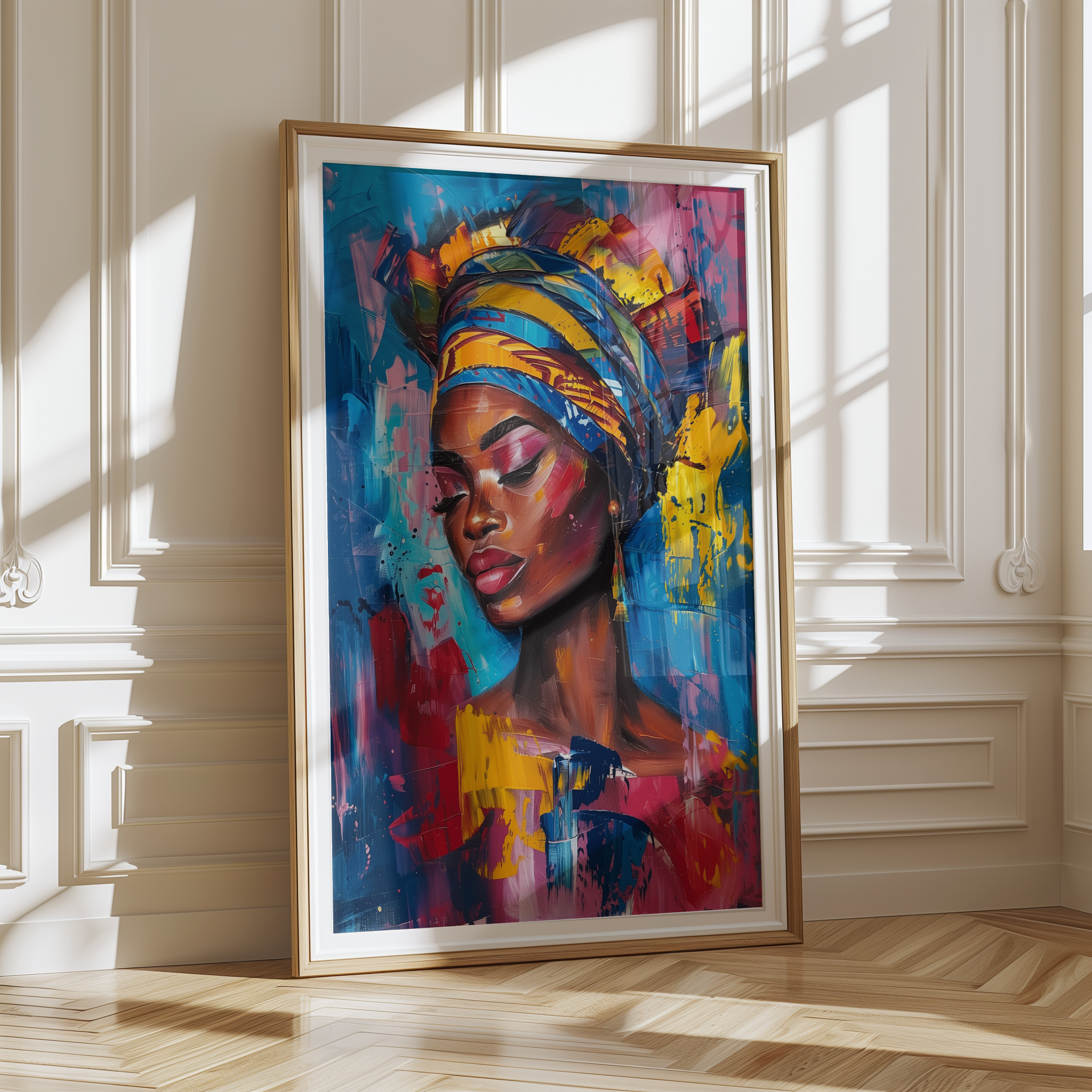 afro culture digital canvas wall art