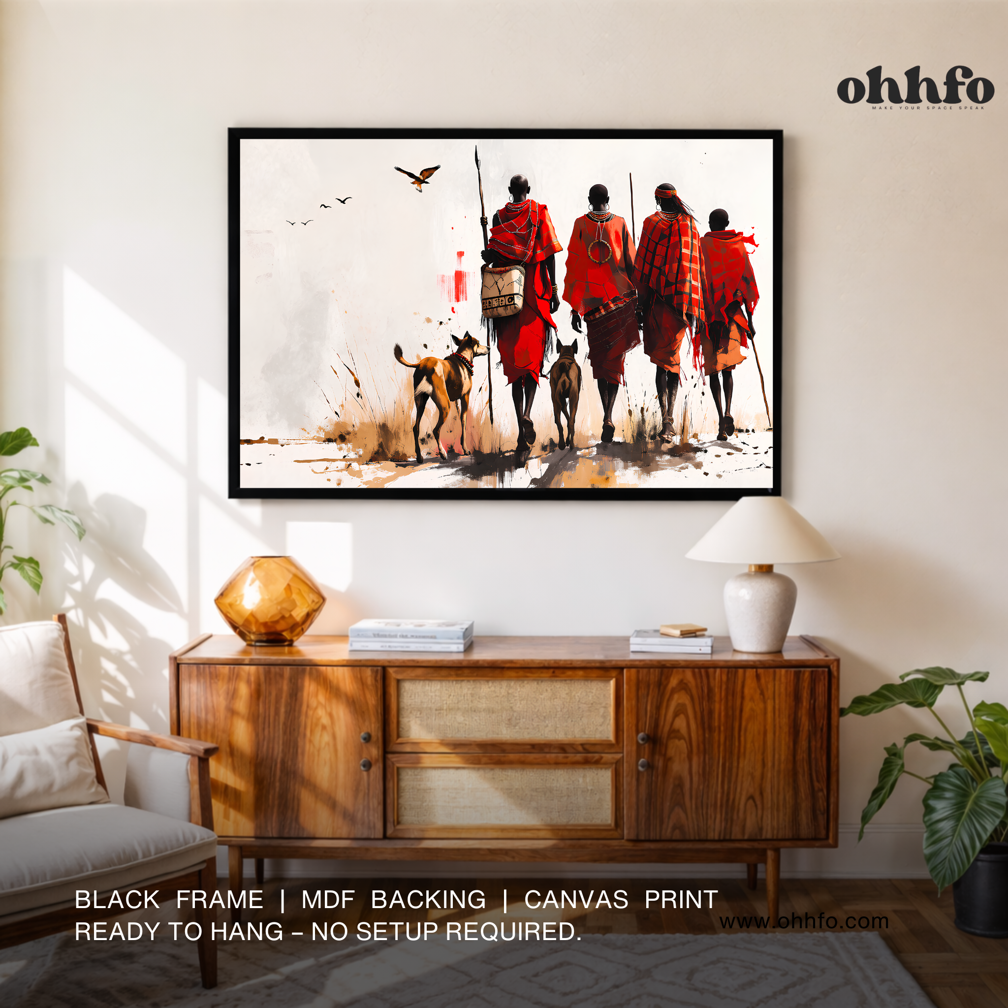 Tribal Warriors Journey Canvas Wall Art