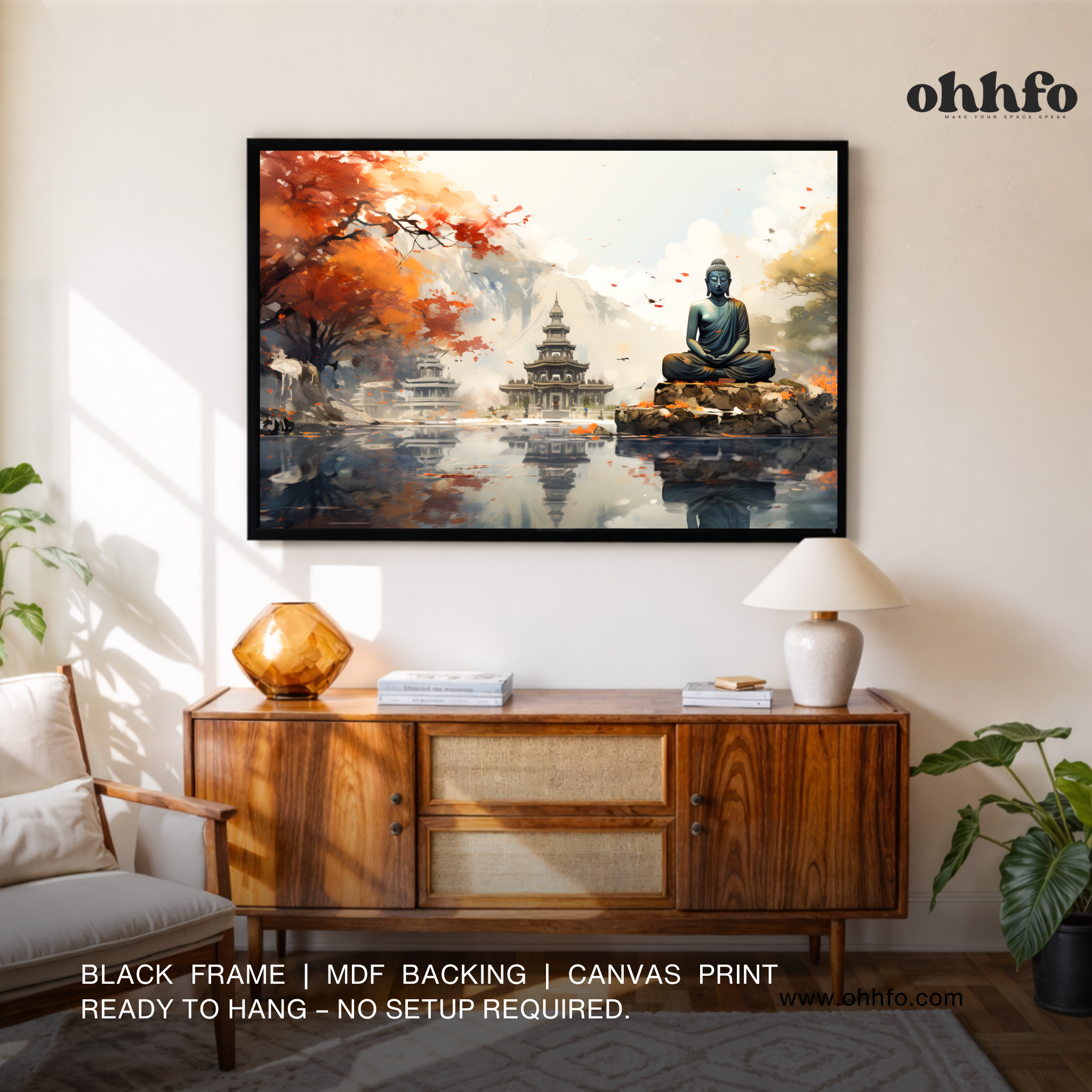 Buddha Temple Canvas Wall Art