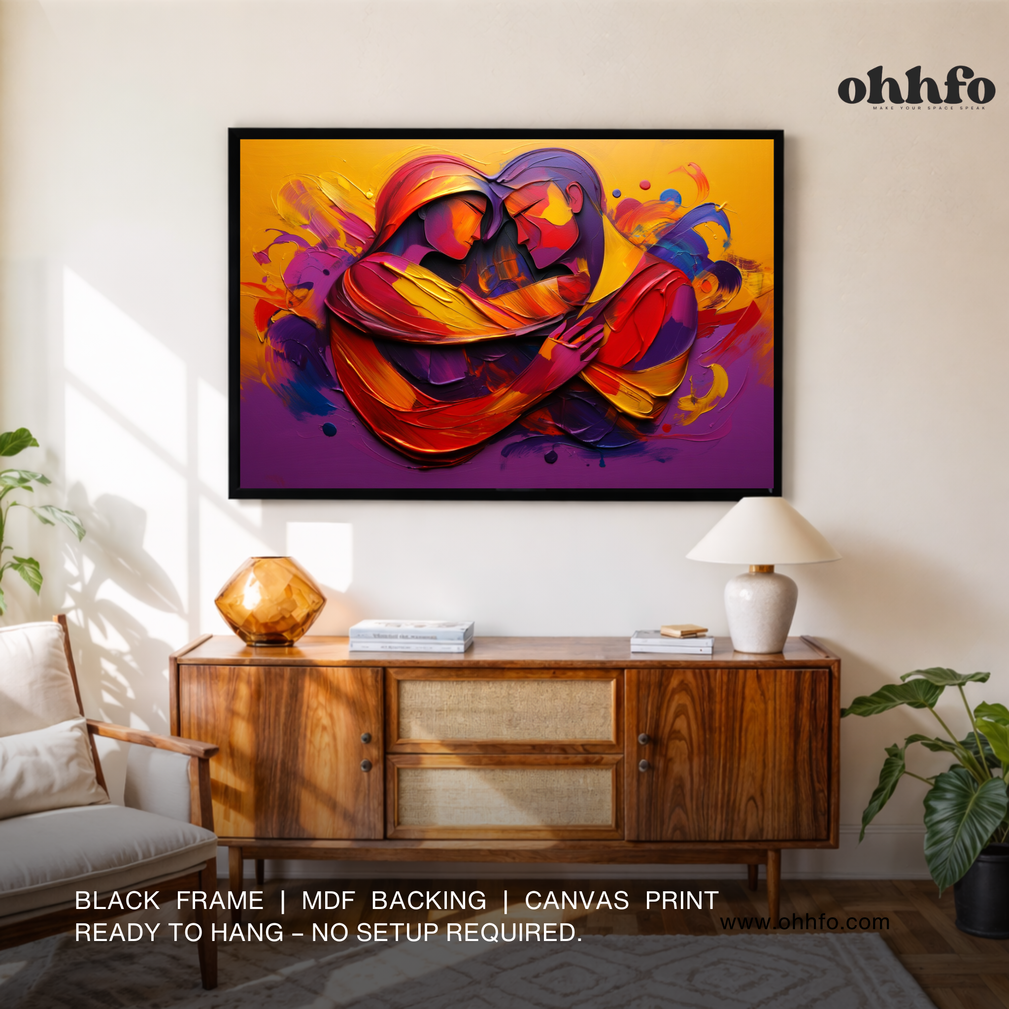 Abstract Couple Love Wall Art