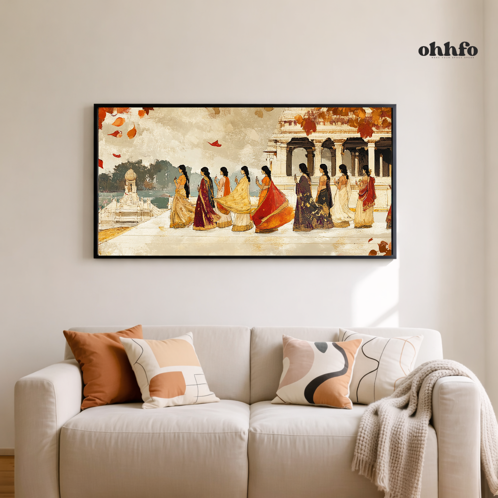 Whispers of Grace Royal Indian Women Wall Art