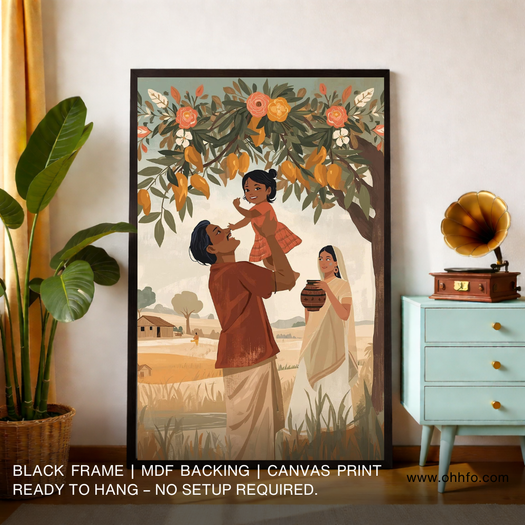 Indian Village Family Wall Art