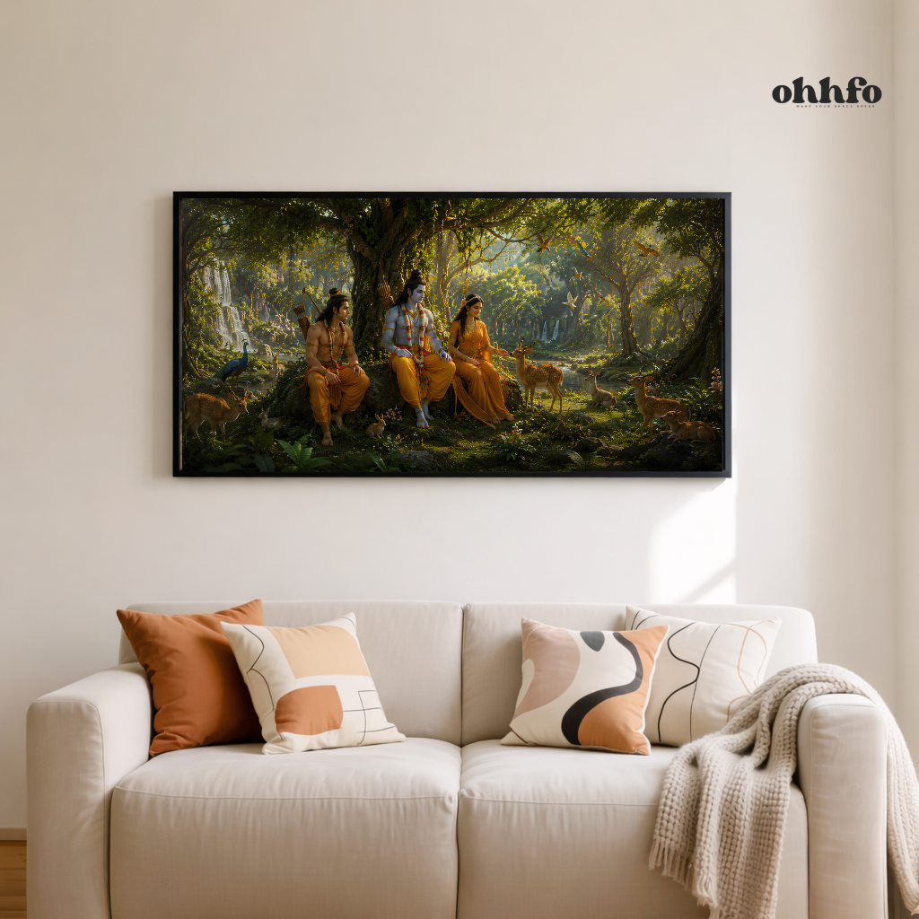 Ram Sita Forest Canvas Wall Art