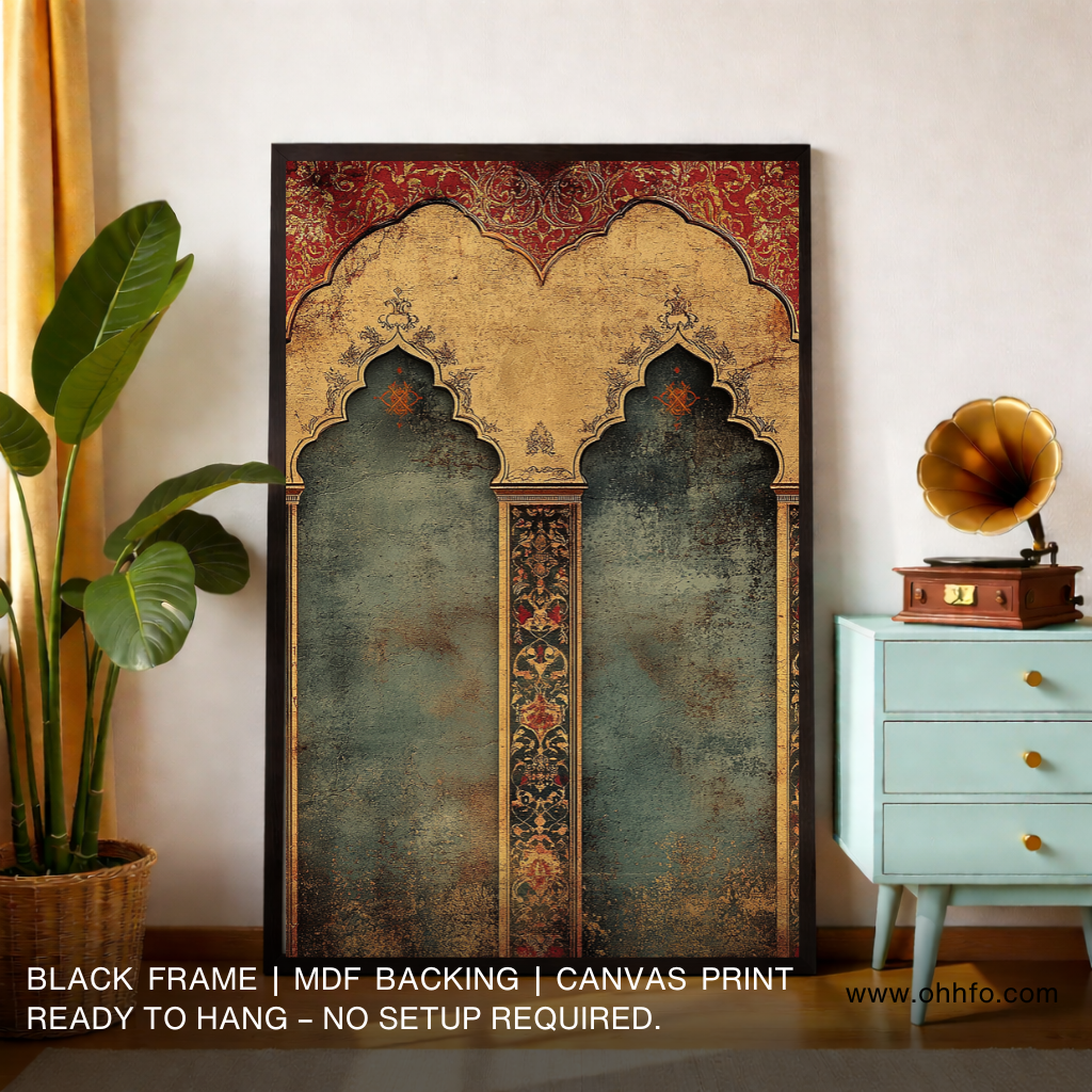Royal Mughal Arch Wall Art Canvas Print