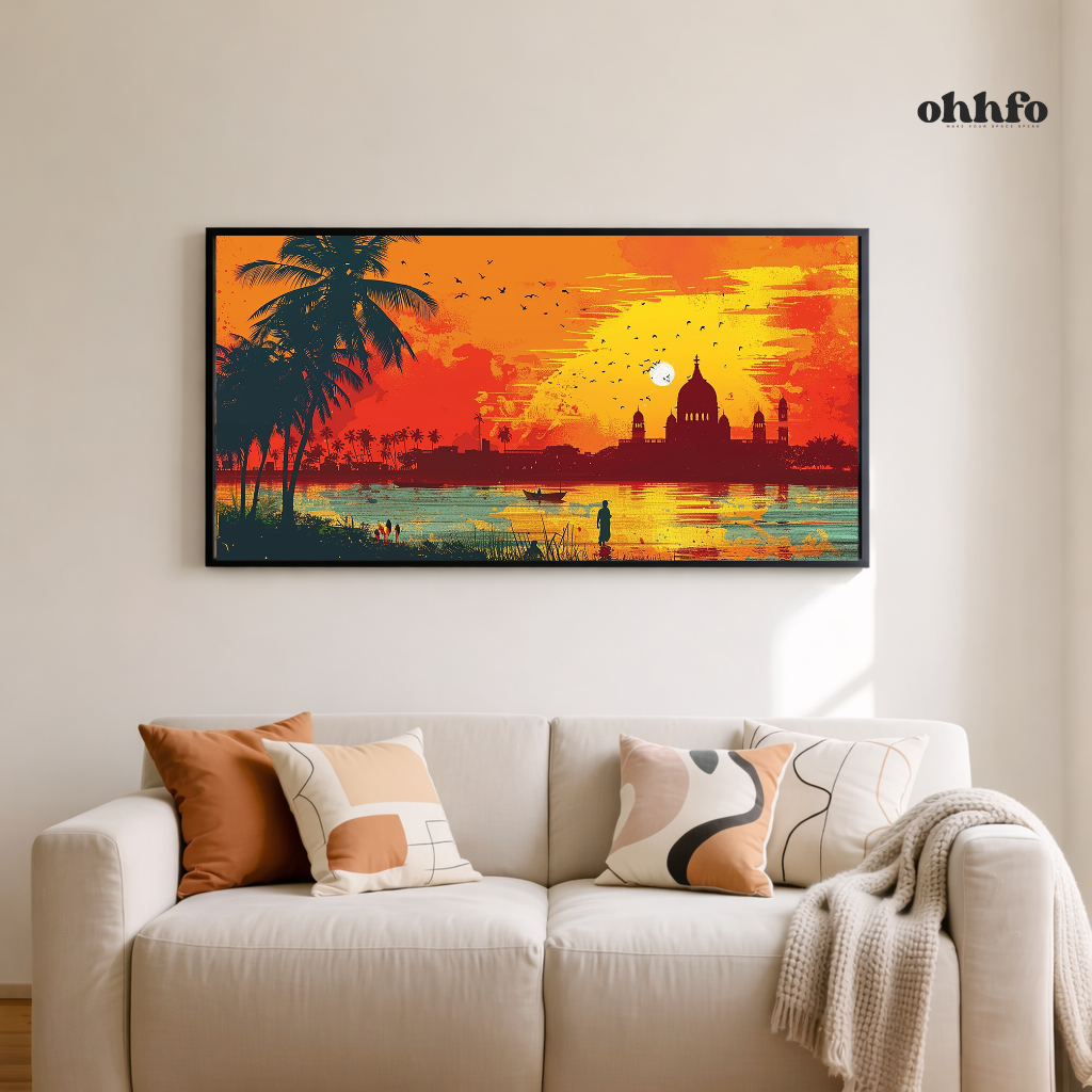 Sacred River Sunset Heritage Wall Art