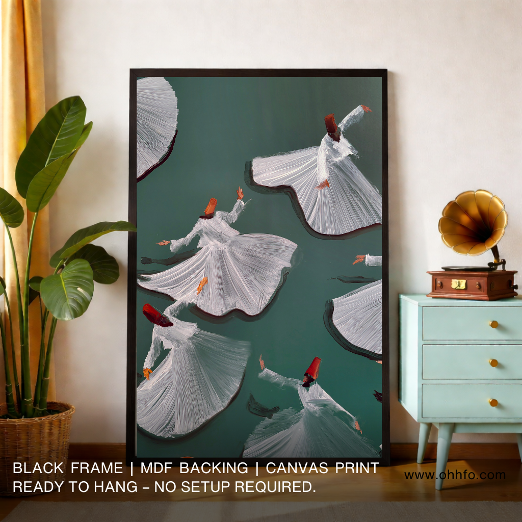 Whirling Dervish Dance – Spiritual Sufi Canvas Wall Art