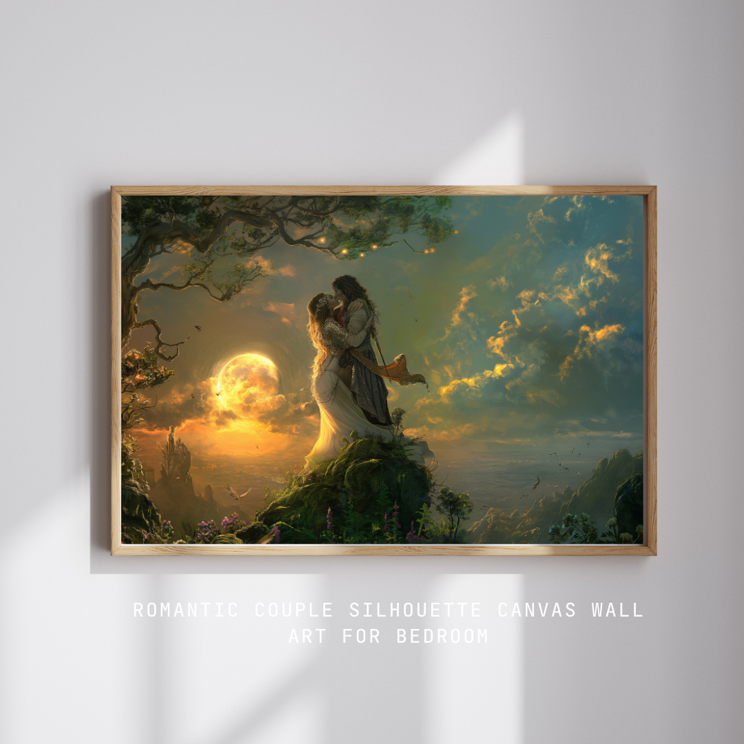 Moonlight Connection – Romantic Canvas Wall Art