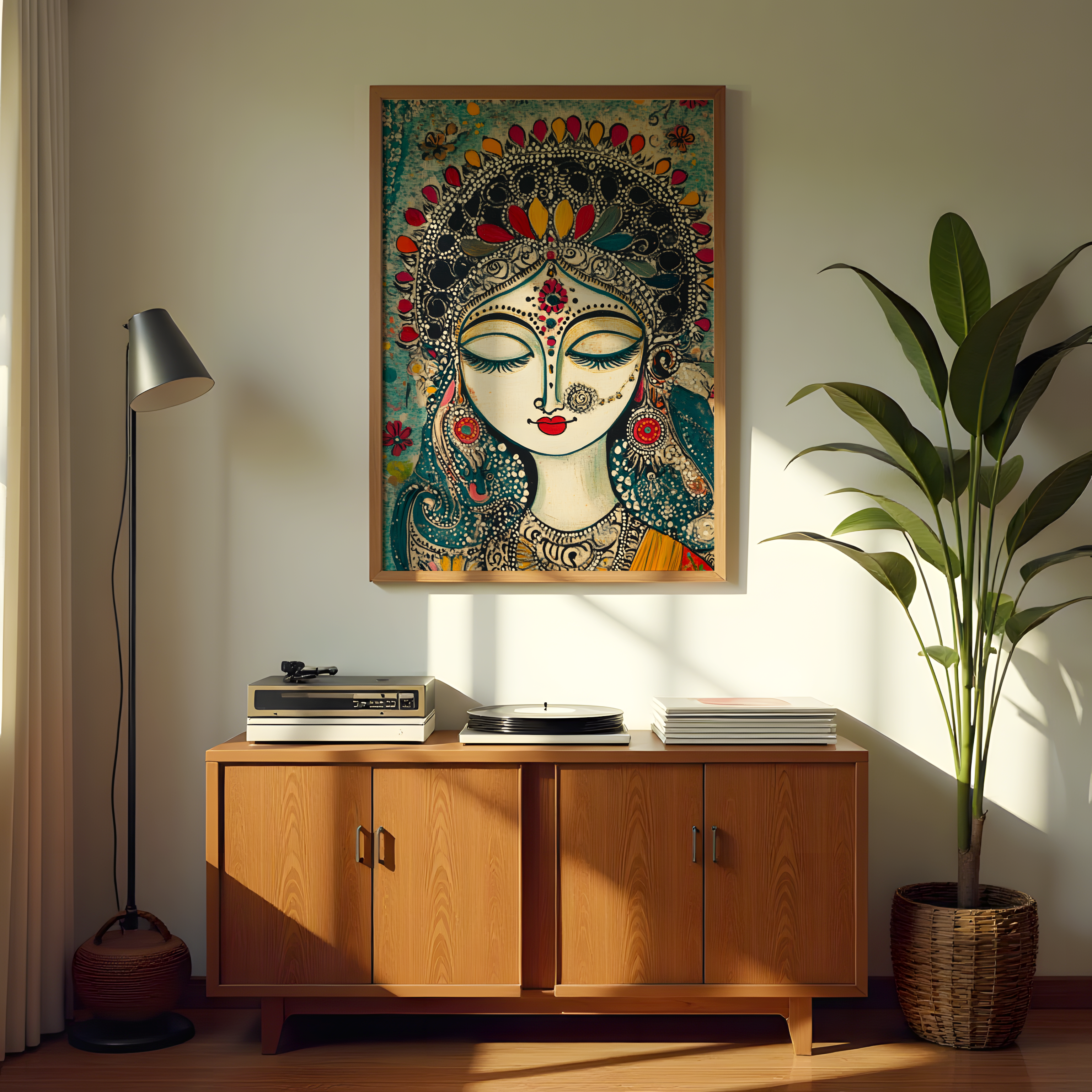 Divine Indian woman painting for home décor