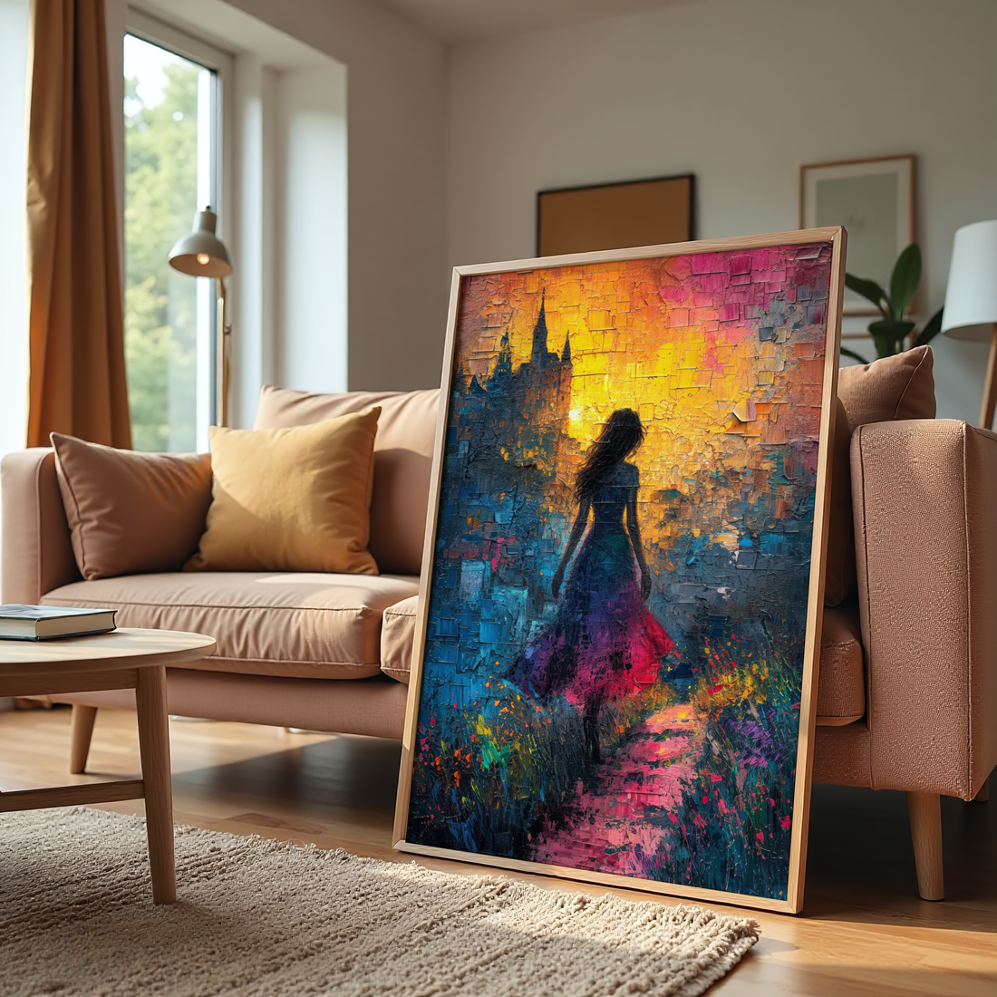 Chasing the Horizon – Dreamy Woman Sunset Canvas Wall Art