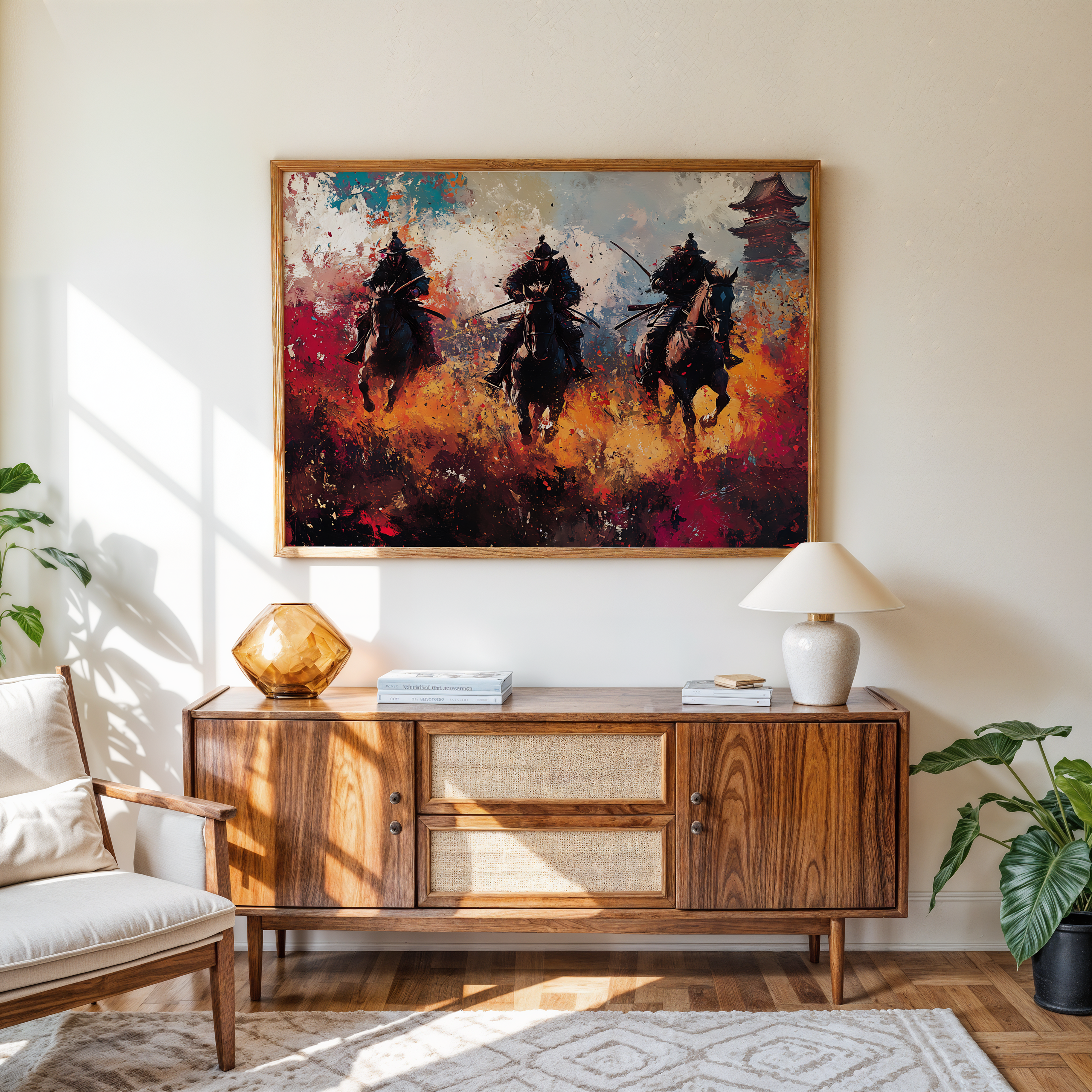 japanese-samurai-abstract-wall-painting