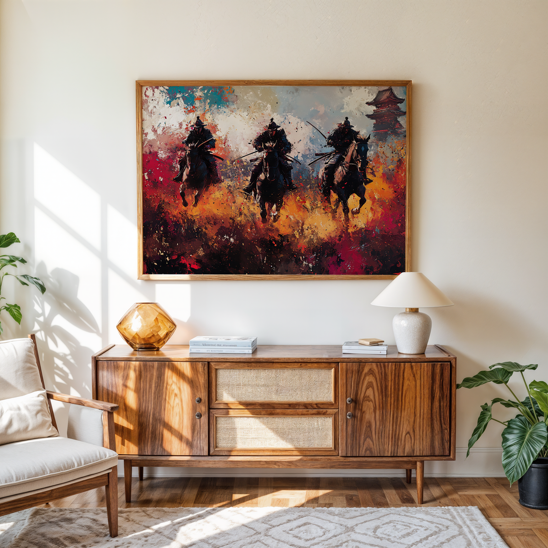 japanese-samurai-abstract-wall-painting