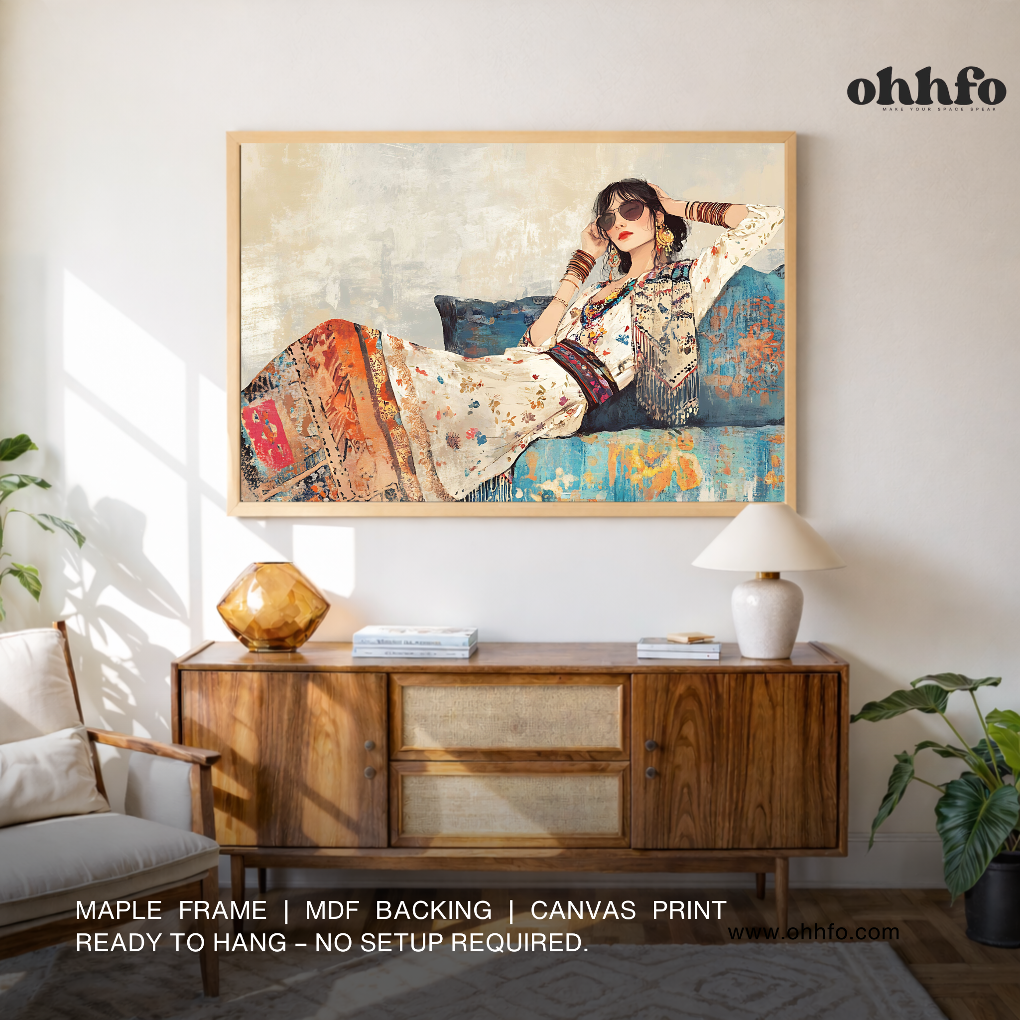Bohemian Muse Woman Wall Art