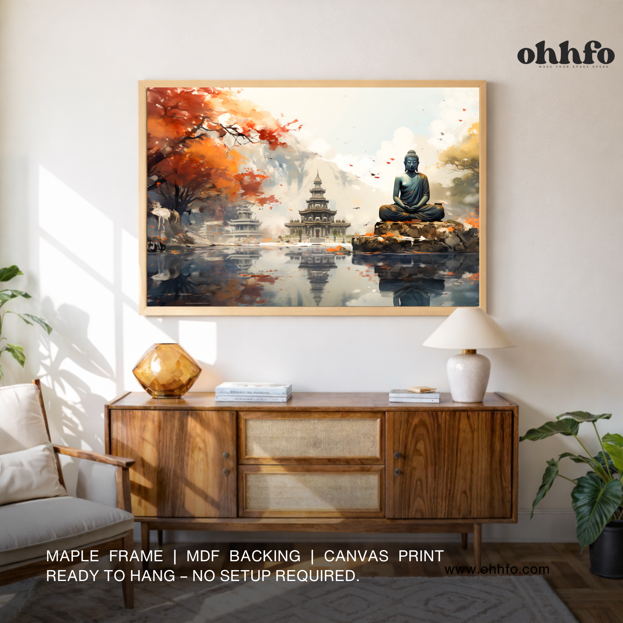Buddha Temple Canvas Wall Art