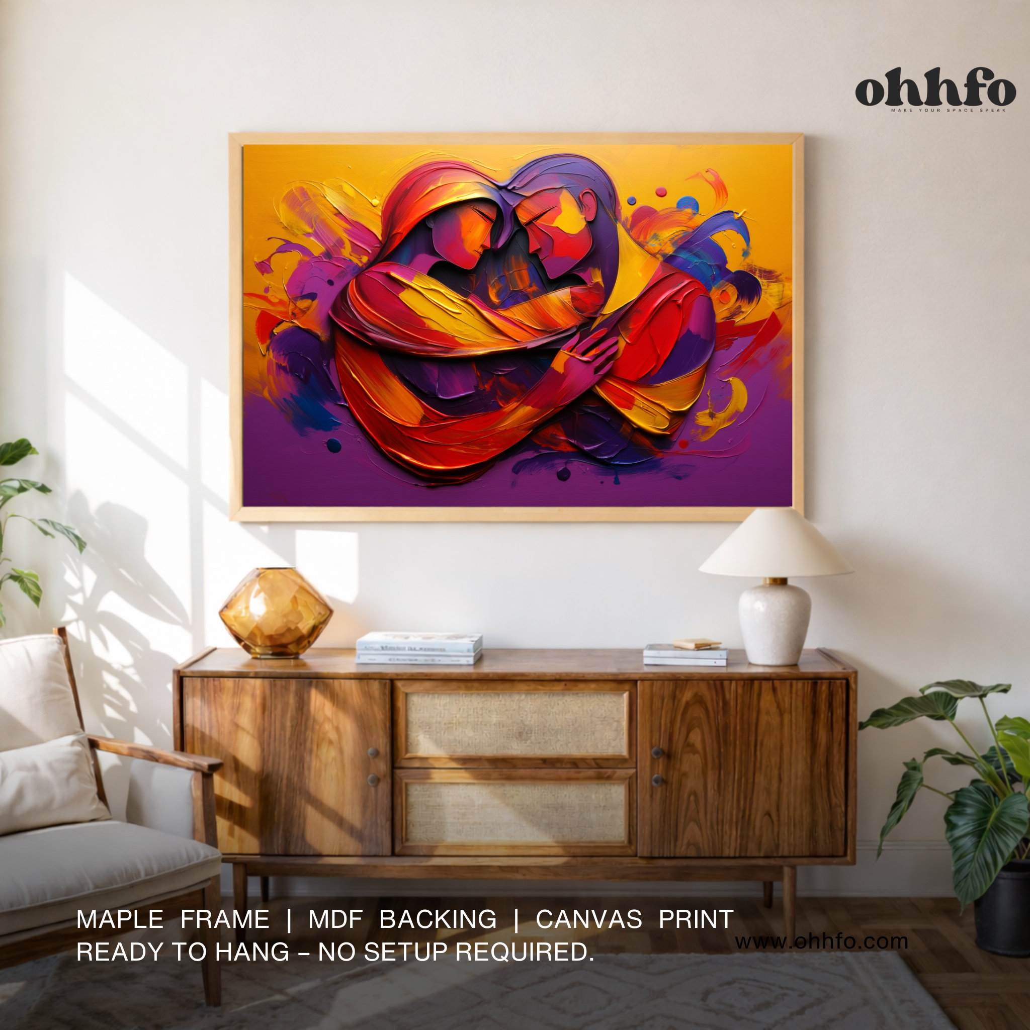 Abstract Couple Love Wall Art