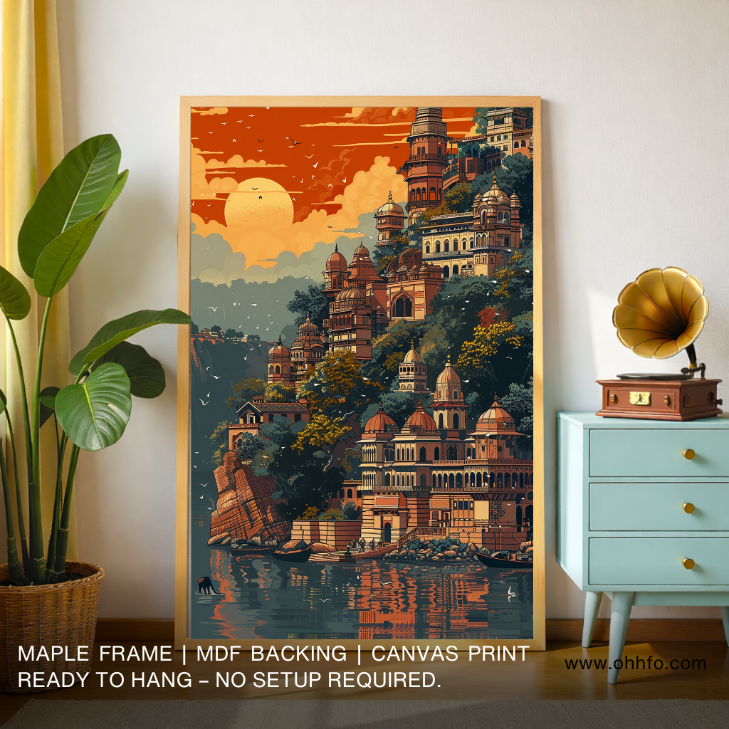 Heritage City Sunset Canvas Wall Art