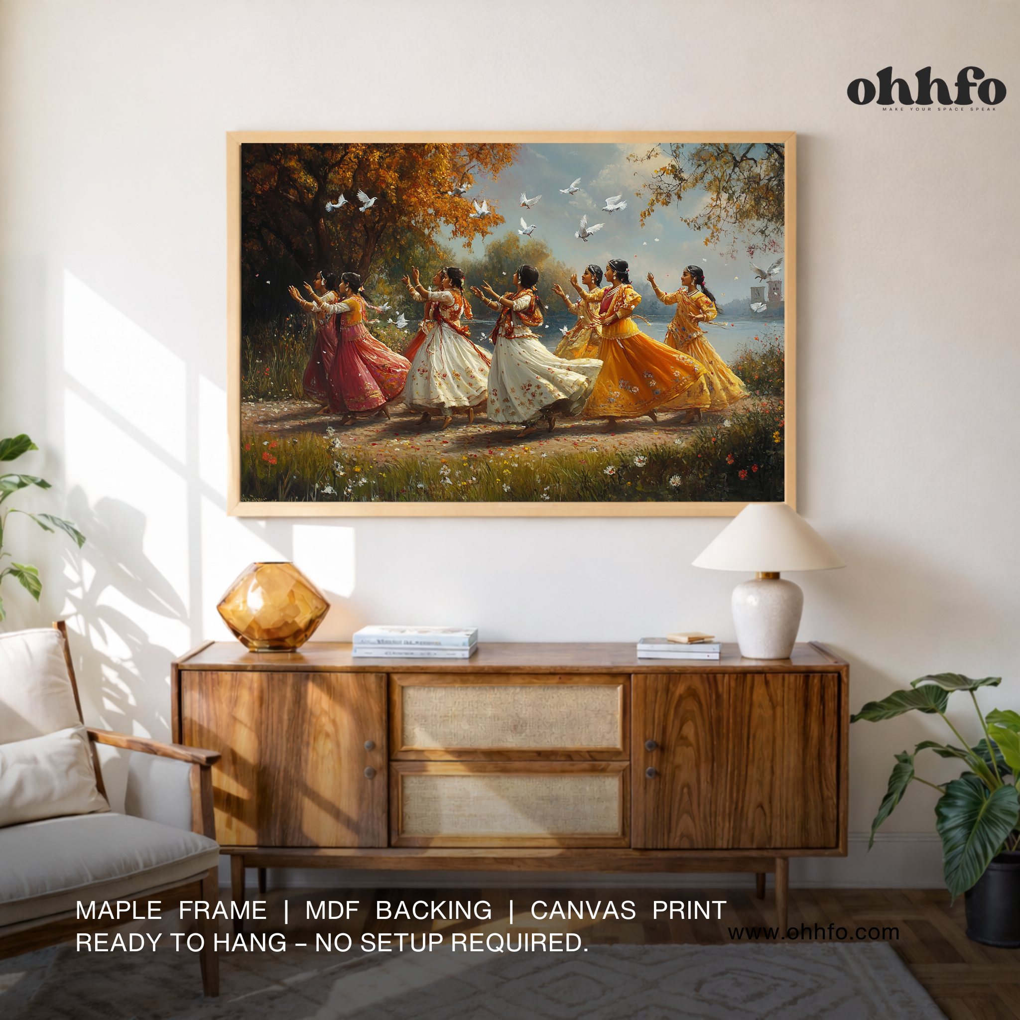 Graceful Indian Women Dancing in Nature