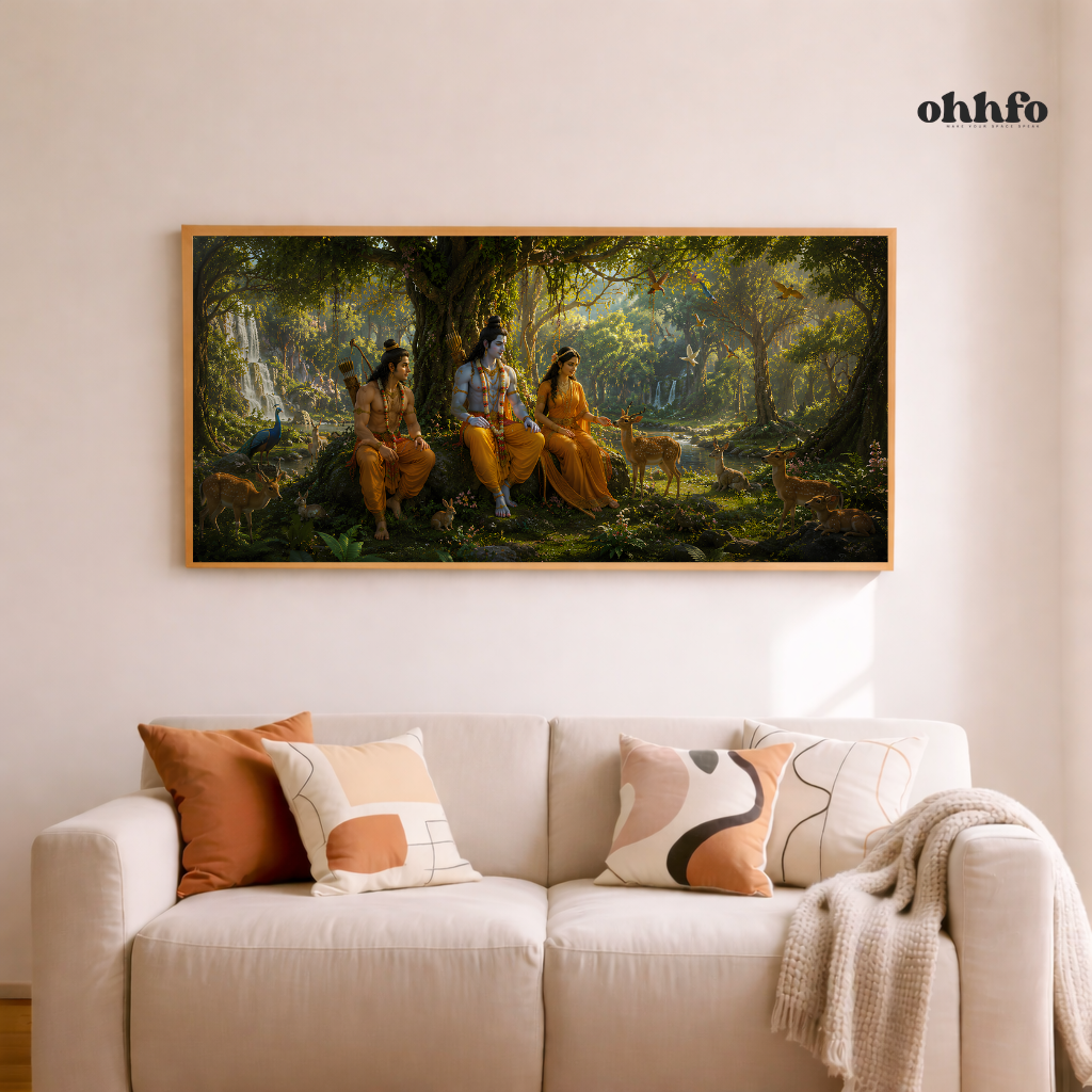 Ram Sita Forest Canvas Wall Art