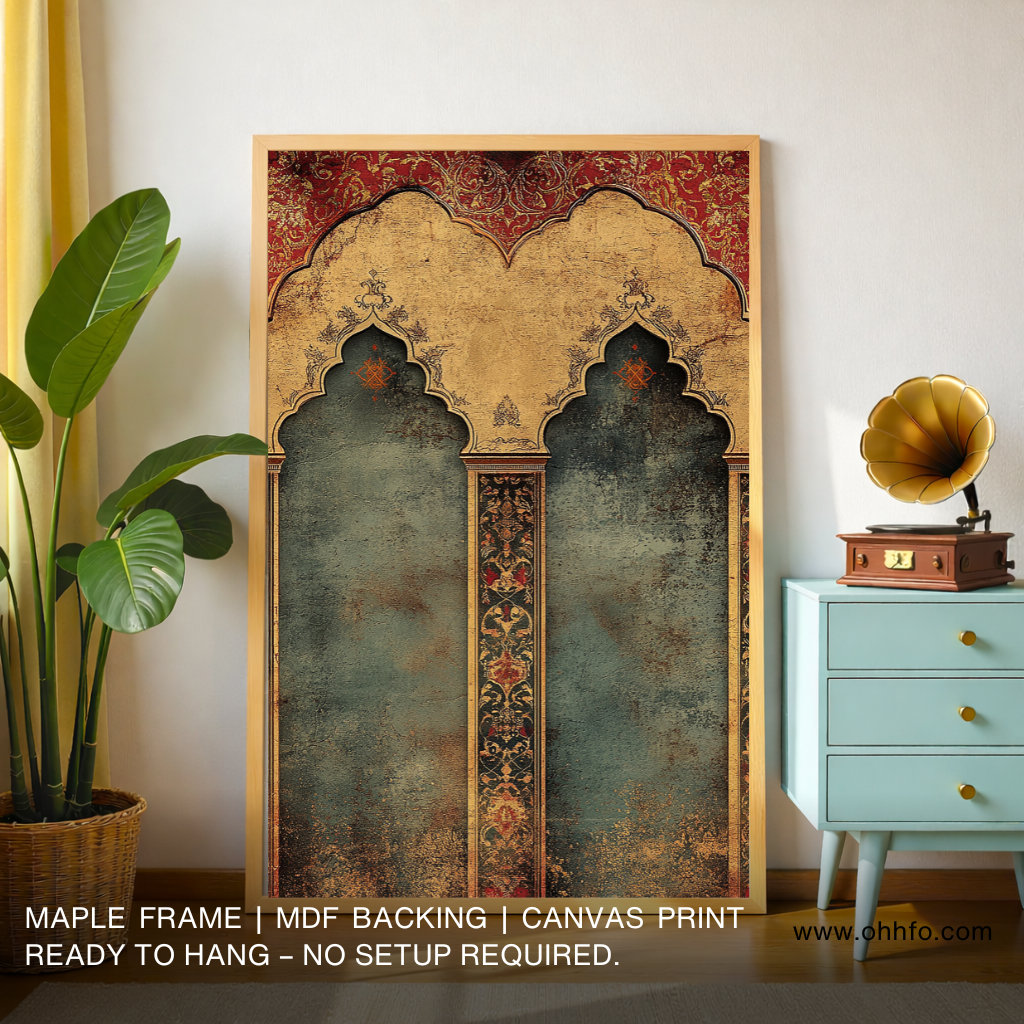 Royal Mughal Arch Wall Art Canvas Print