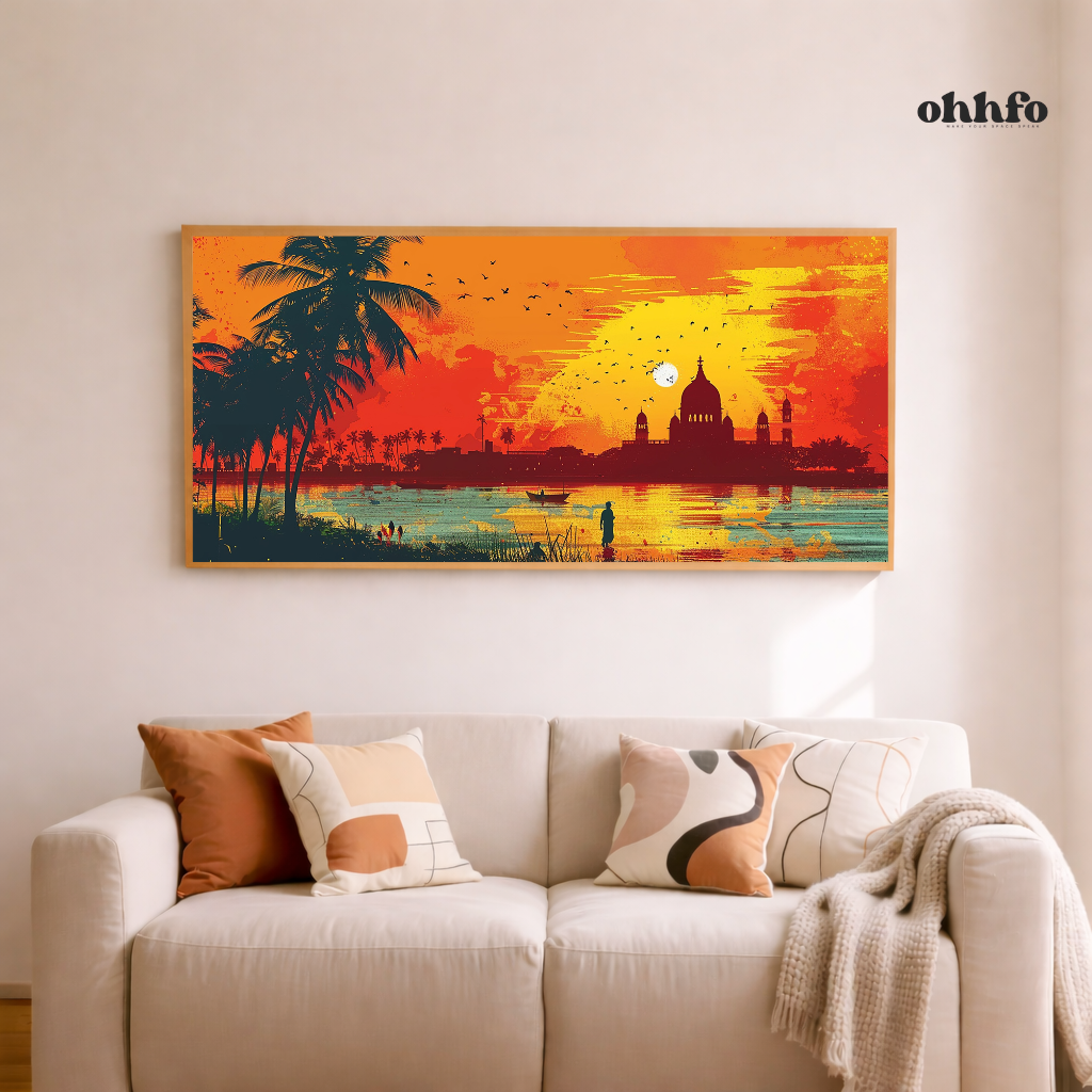 Sacred River Sunset Heritage Wall Art