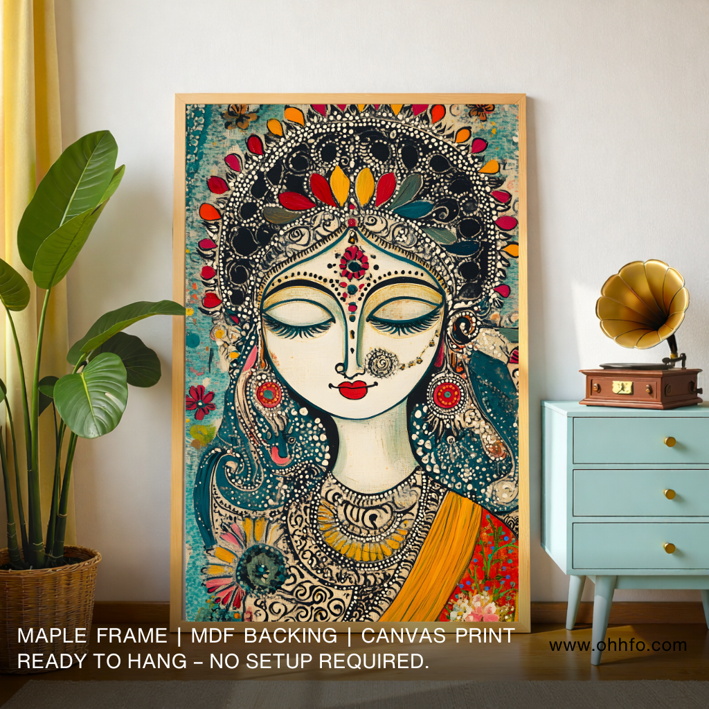Goddess Canvas Wall Art – Indian Painting