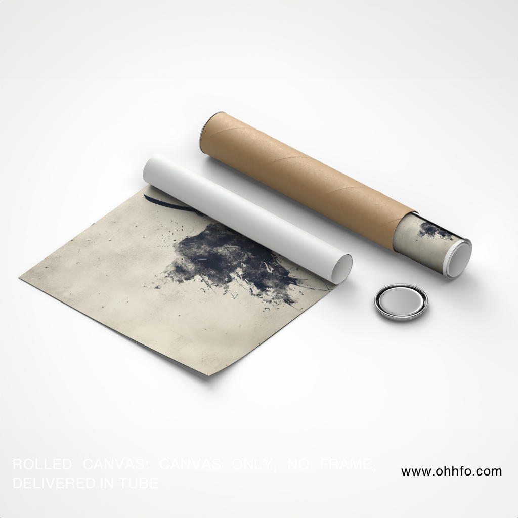 Zen Samurai Ink Warrior – Minimalist Japanese Wall Art Canvas