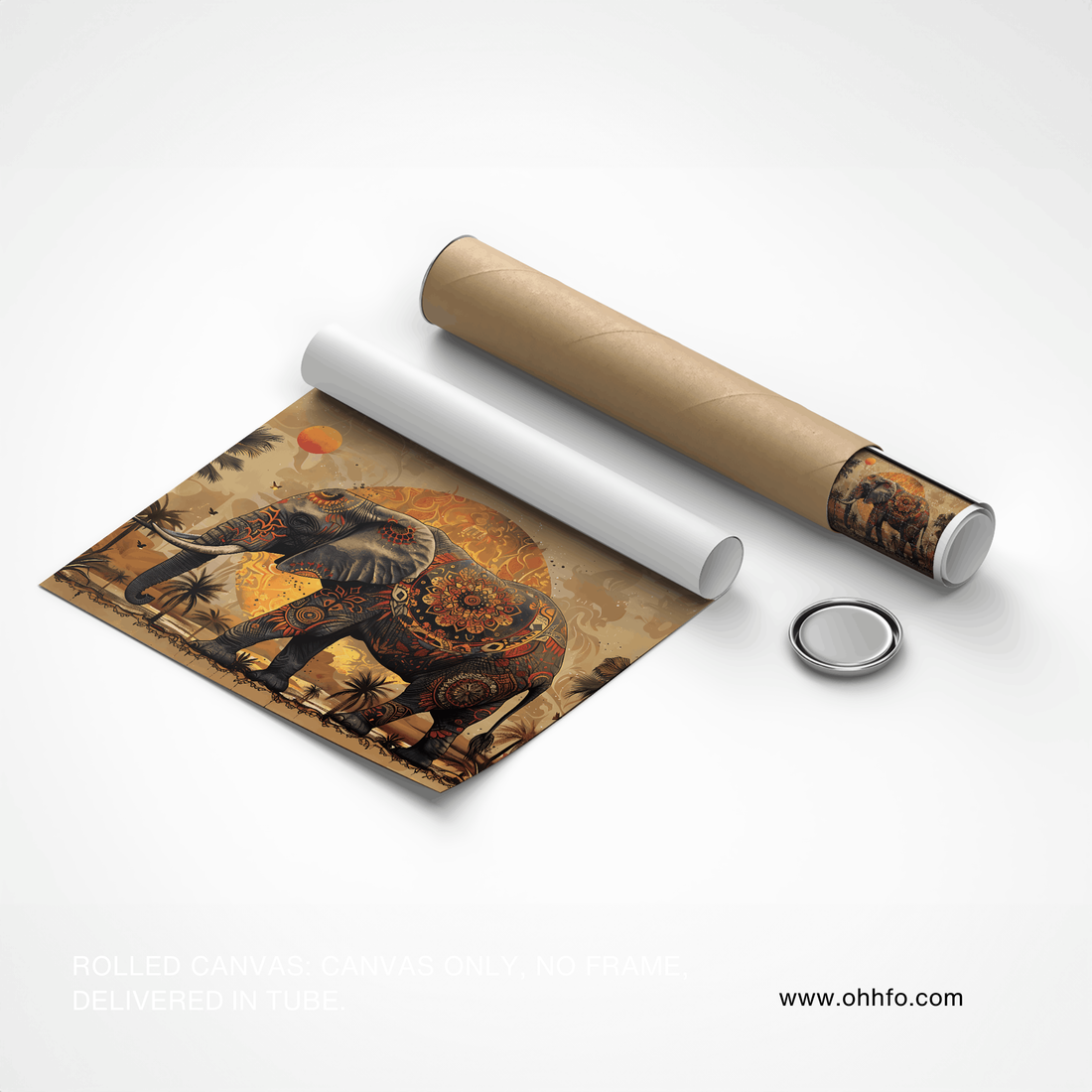 Majestic Mandala Elephant – Tribal Safari Wall Art