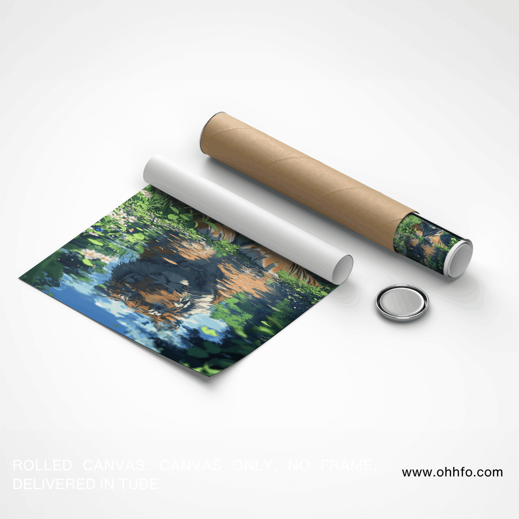 Tiger reflection canvas wall art