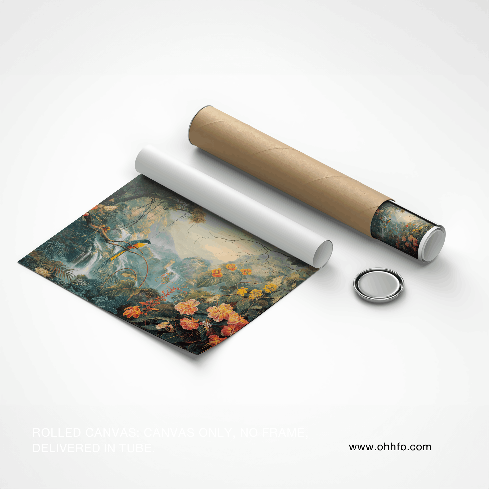 Rainforest Waterfall Canvas Wall Art - Ready To Hang