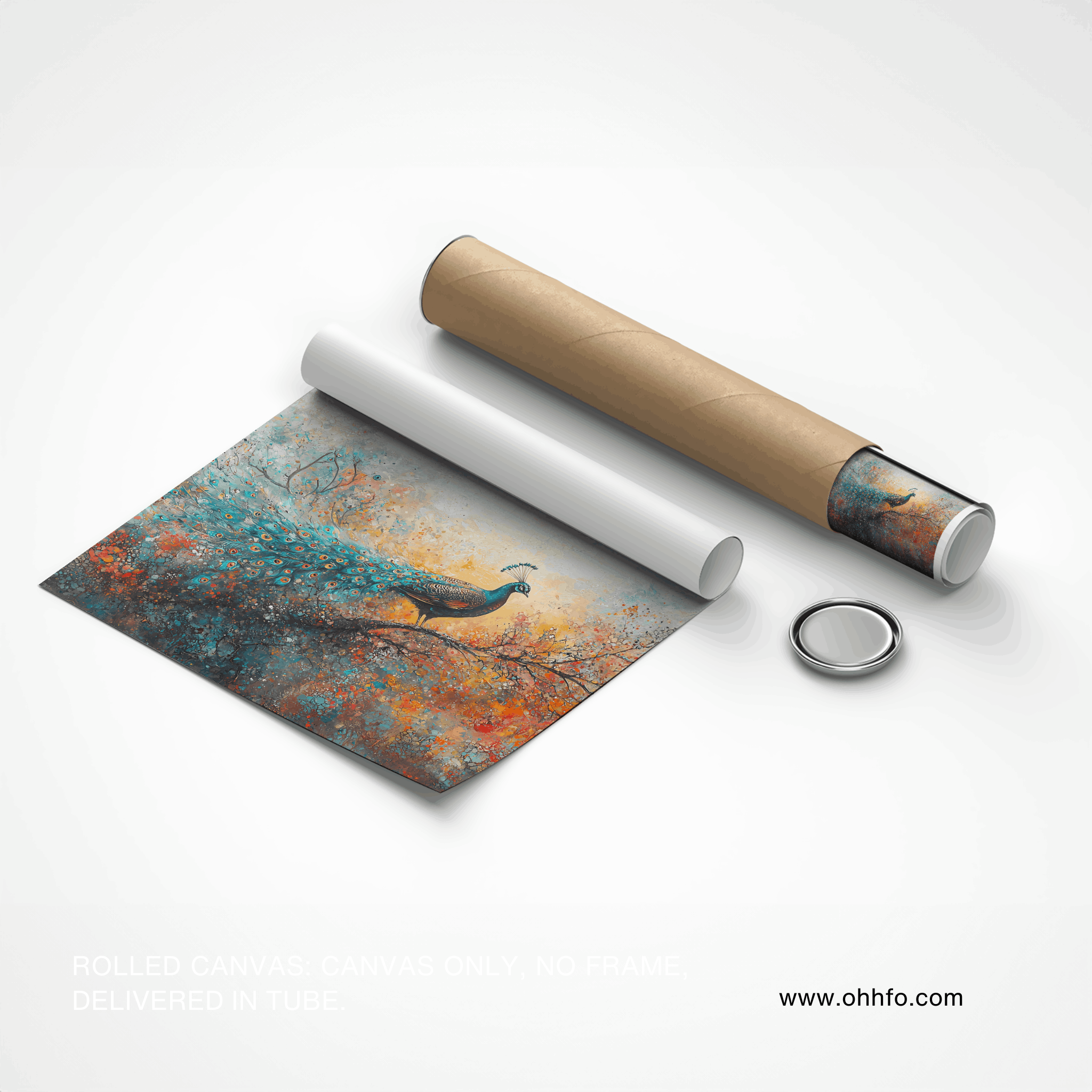 Majestic Peacock Canvas Wall Art