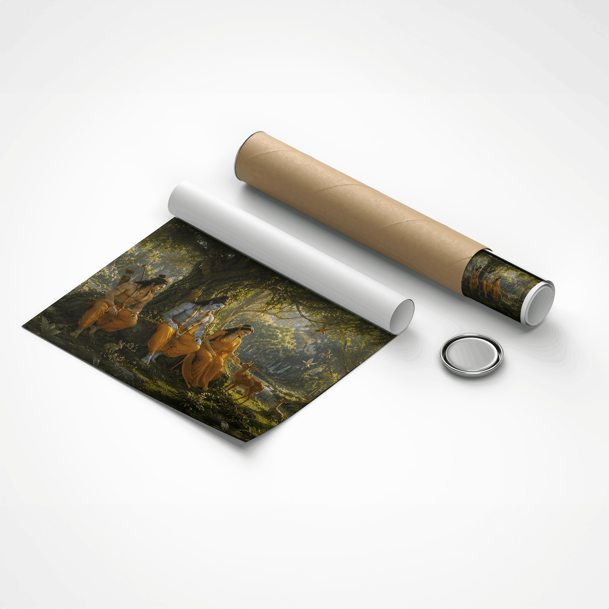 Ram Sita Forest Canvas Wall Art