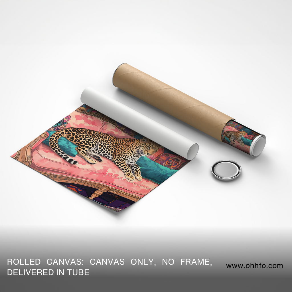 Royal Leopard Lounge – Luxury Wildlife Canvas Wall Art
