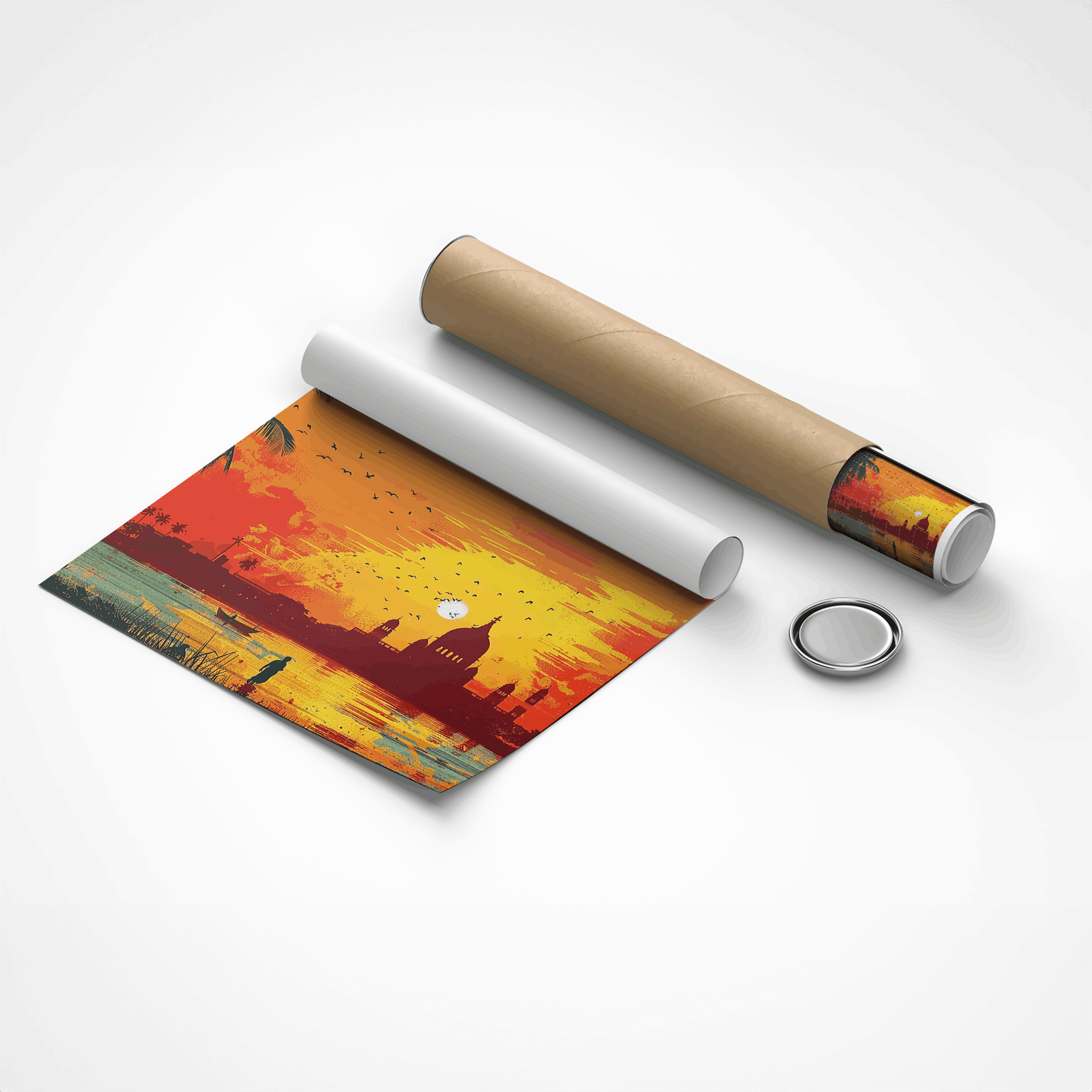 Sacred River Sunset Heritage Wall Art