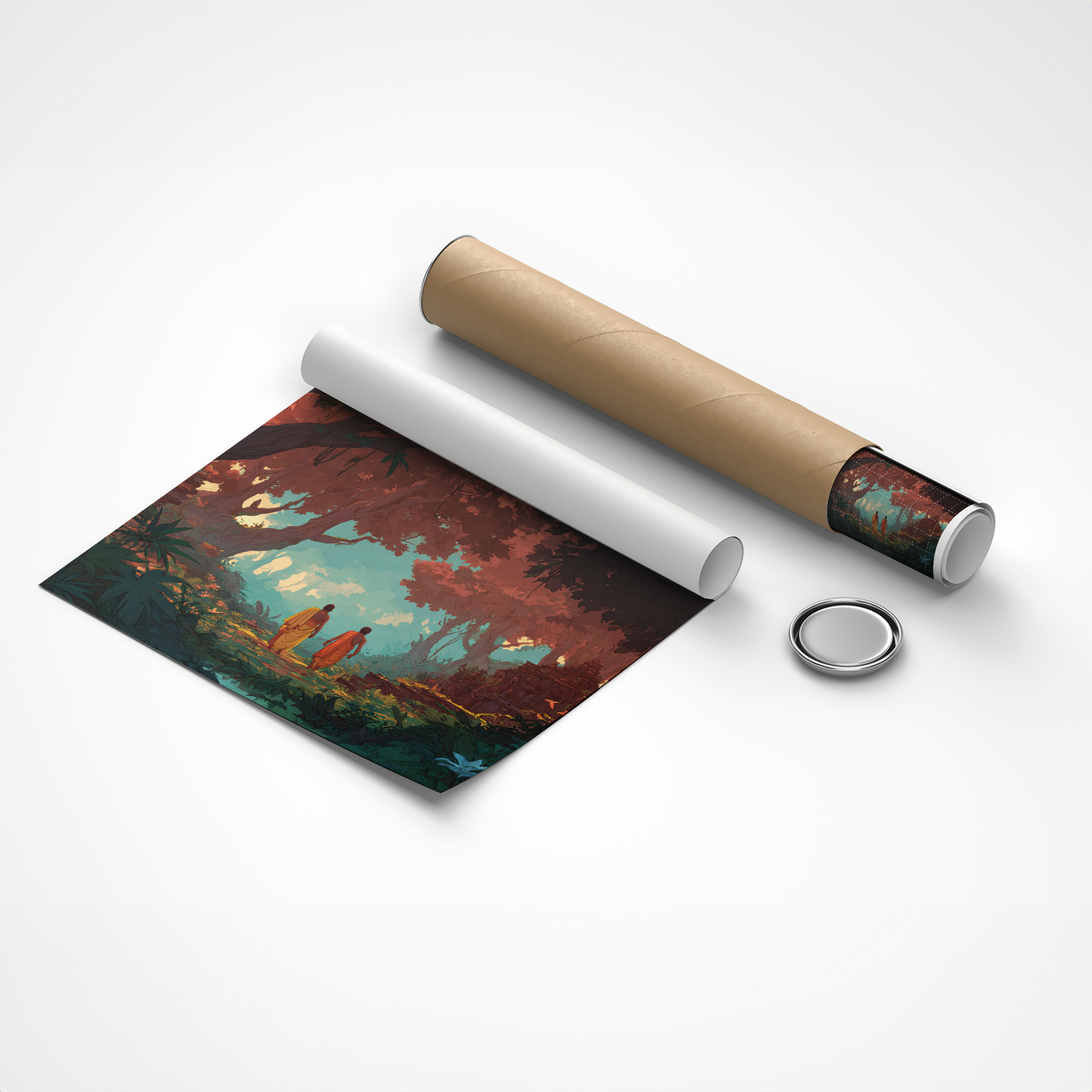 Spiritual Forest Journey Canvas Wall Art