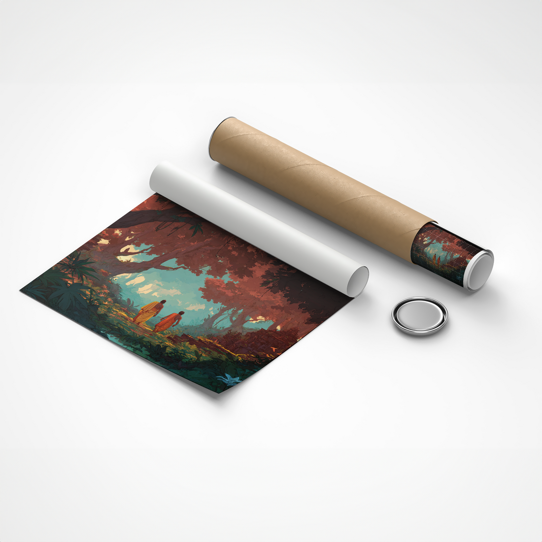 Spiritual Forest Journey Canvas Wall Art