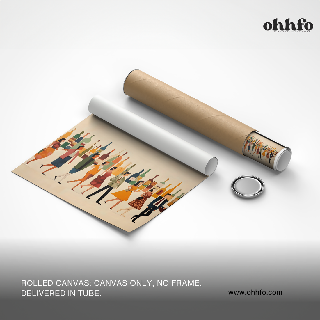 Stylish Cocktail Bar Crowd Canvas Wall Art  – Ready to Hang