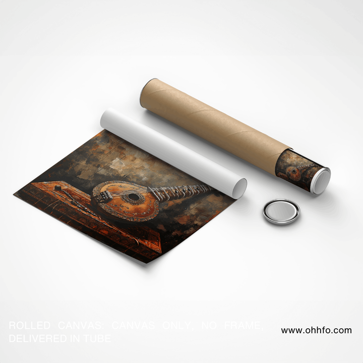 Tanpura Indian Musical Instrument – Canvas Print Wall Art