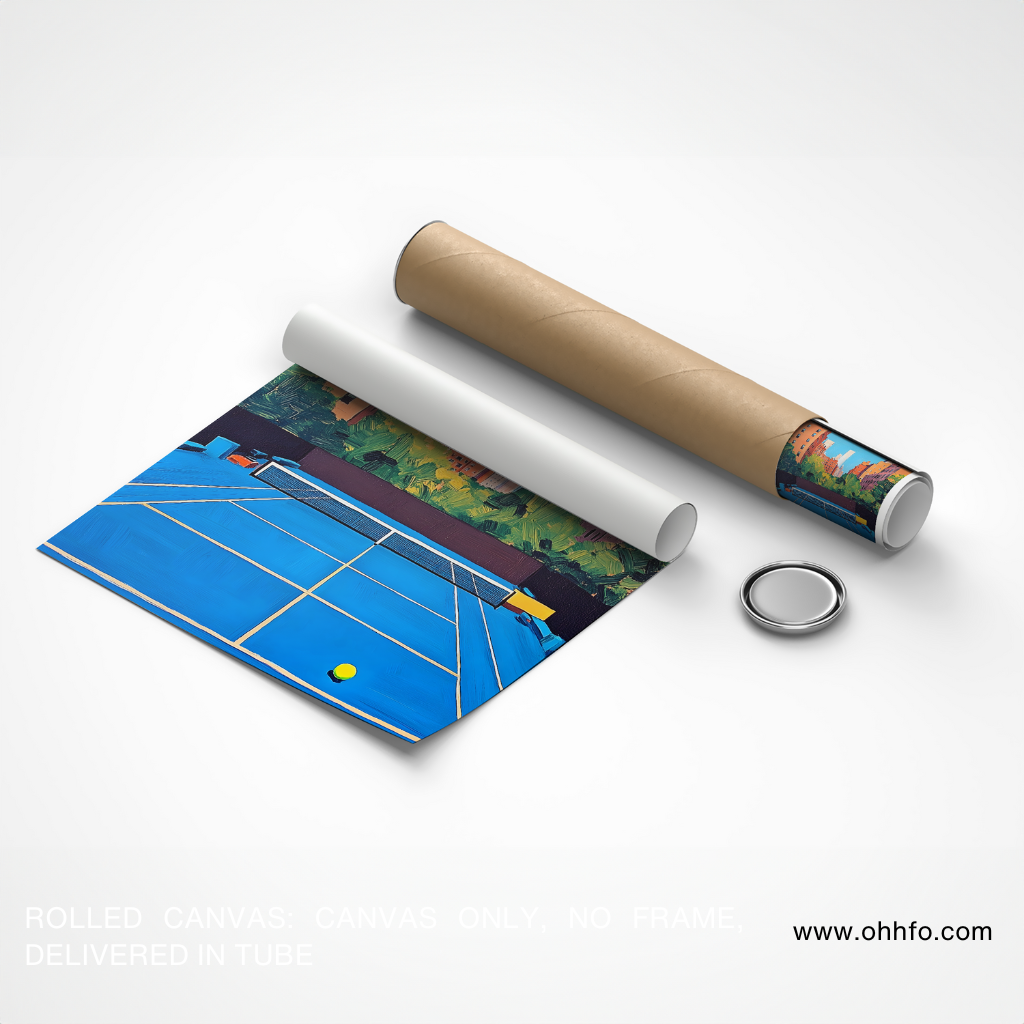 Urban Tennis Court Canvas Wall Art